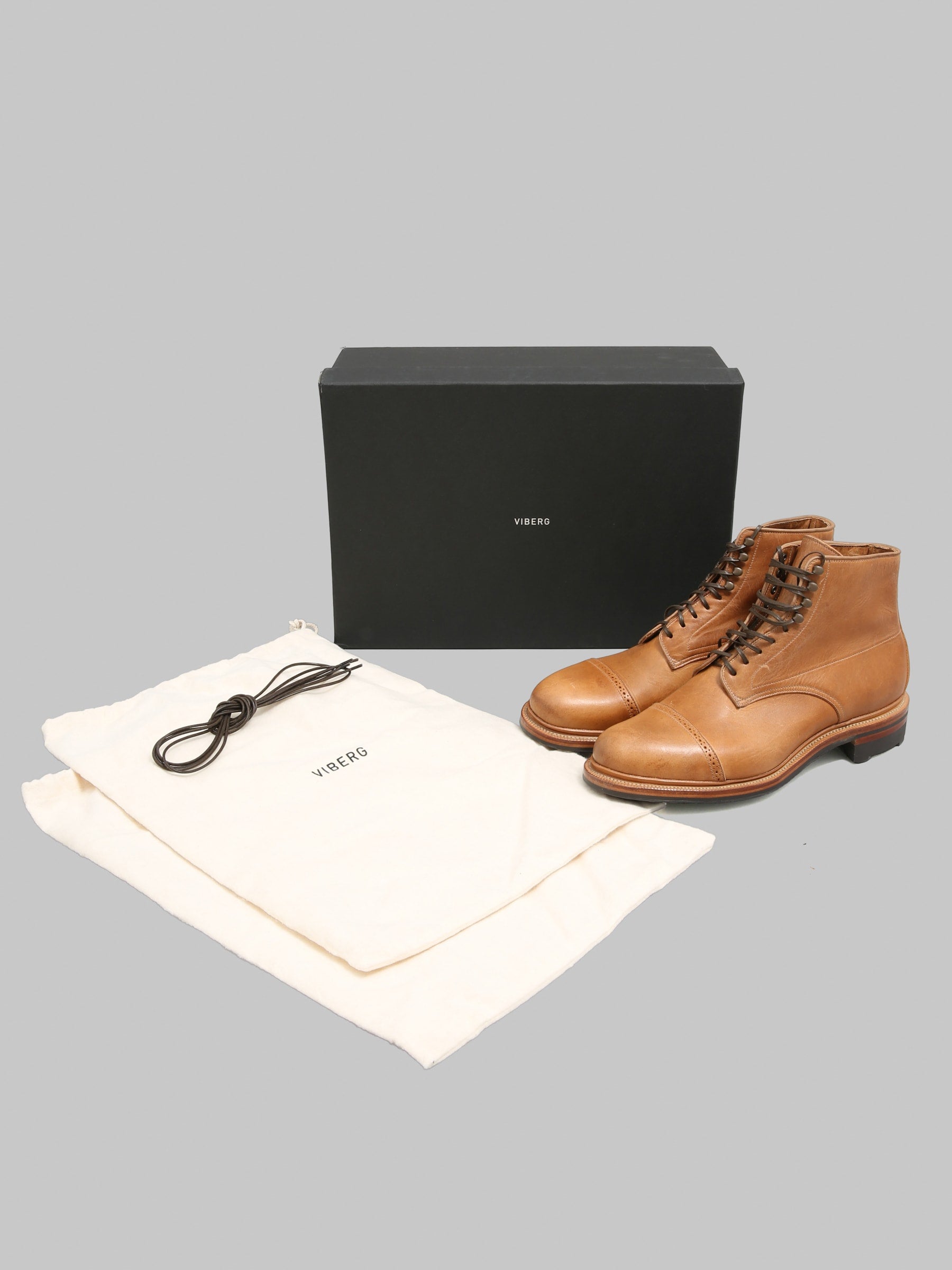 Viberg Service Navvy Boot 1040 Natural Cypress packaging