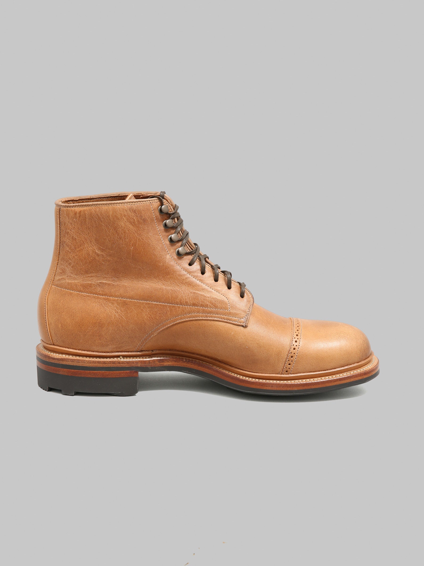 Viberg Service Navvy Boot 1040 Natural Cypress heel