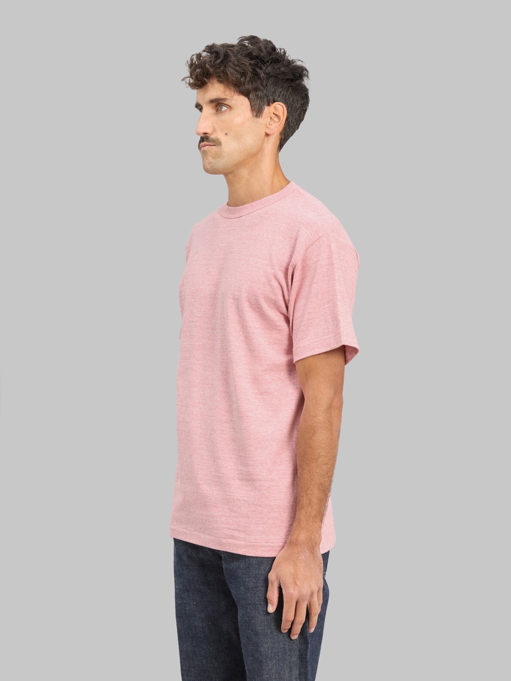 Warehouse & Co Lot 4096 88/12 Heather Crew Neck T-Shirt Red
