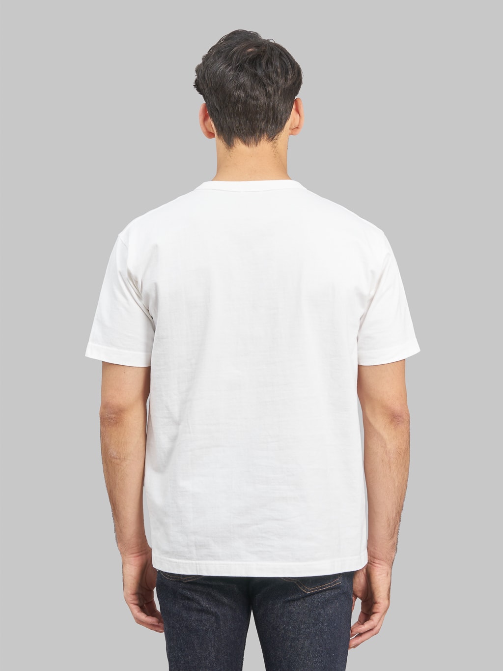 whitesville heavyweight pocket tshirt white back