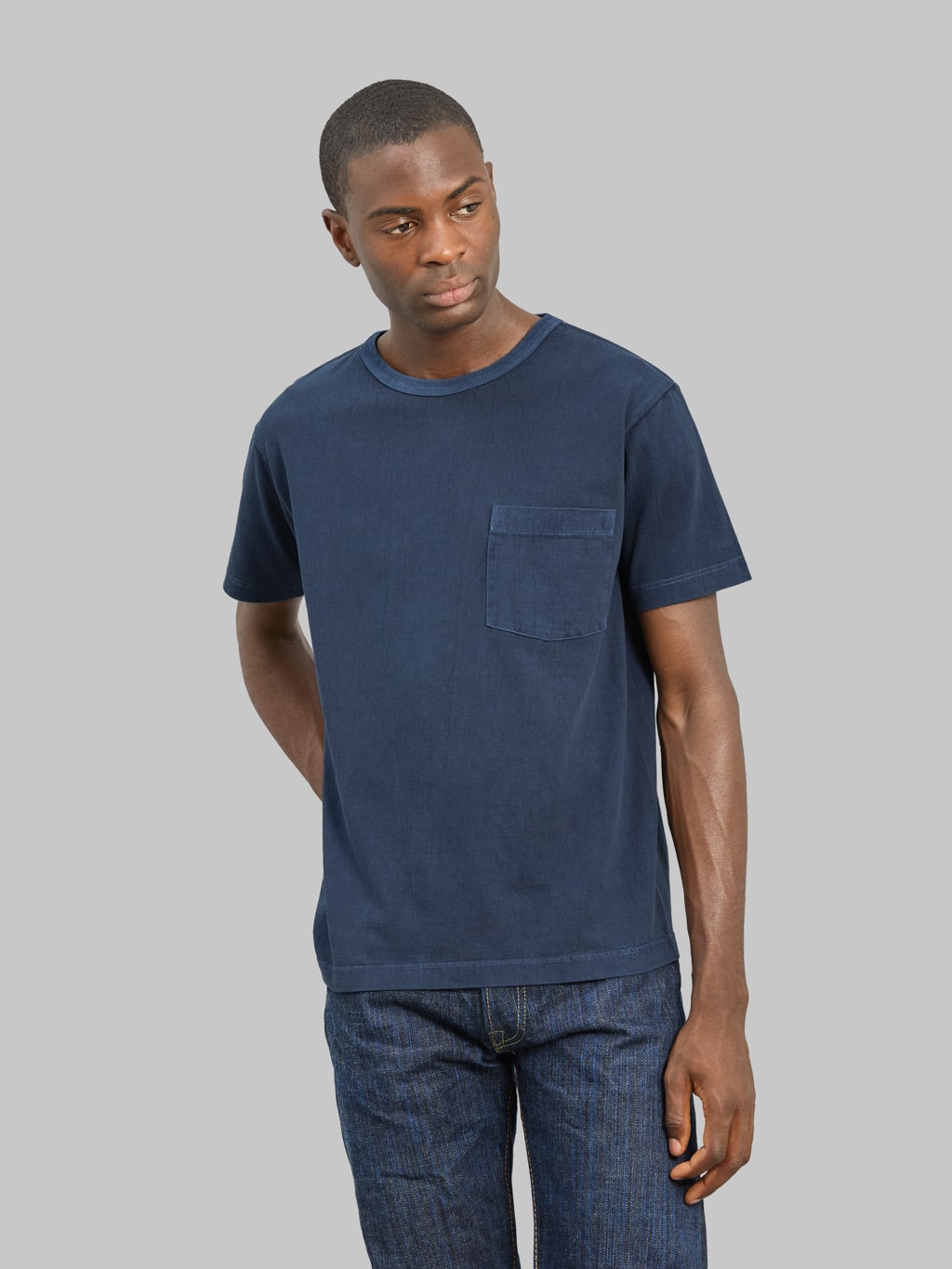Whitesville Pigment Dye Pocket T-Shirt Navy