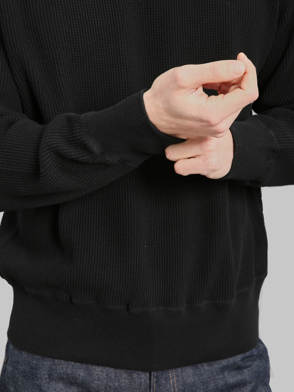 Whitesville Thermal T-Shirt V-Neck Black