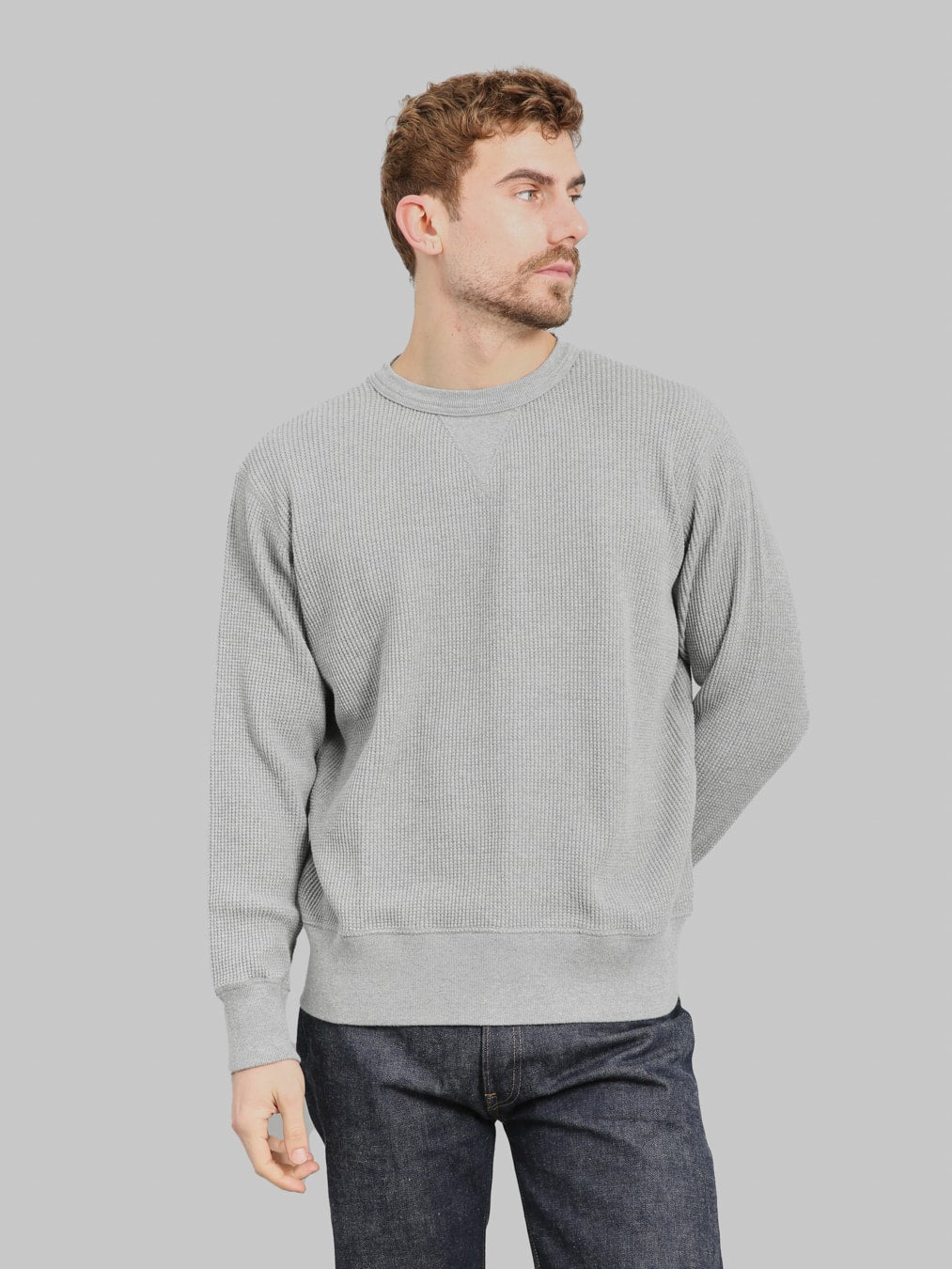 Whitesville Thermal T-Shirt Grey | Japanese Waffle Knit Heritage Tee