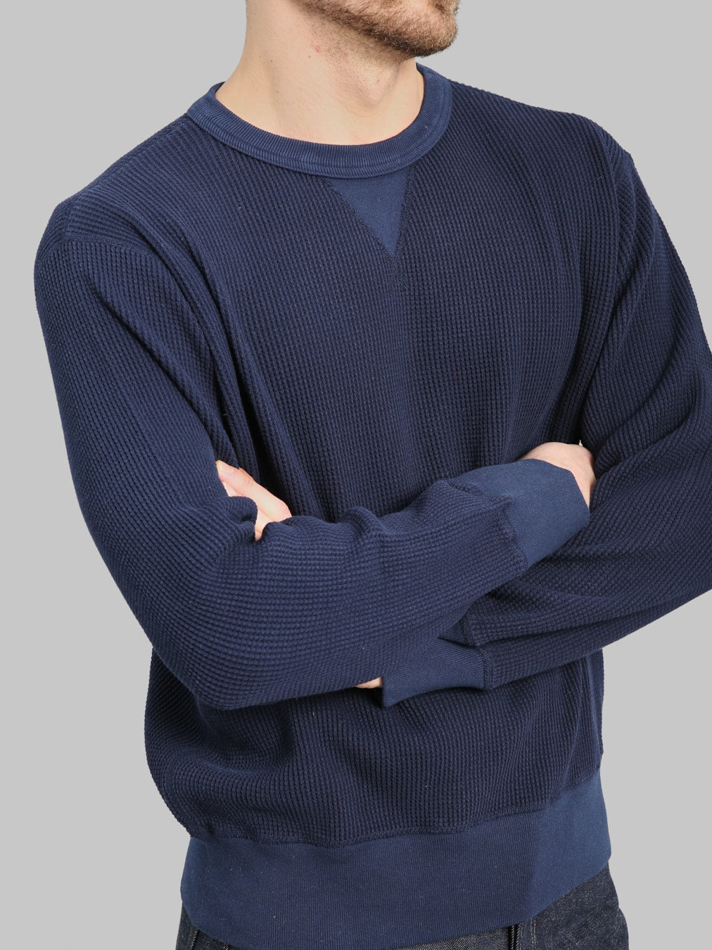 Whitesville Thermal T-Shirt V-Neck Navy