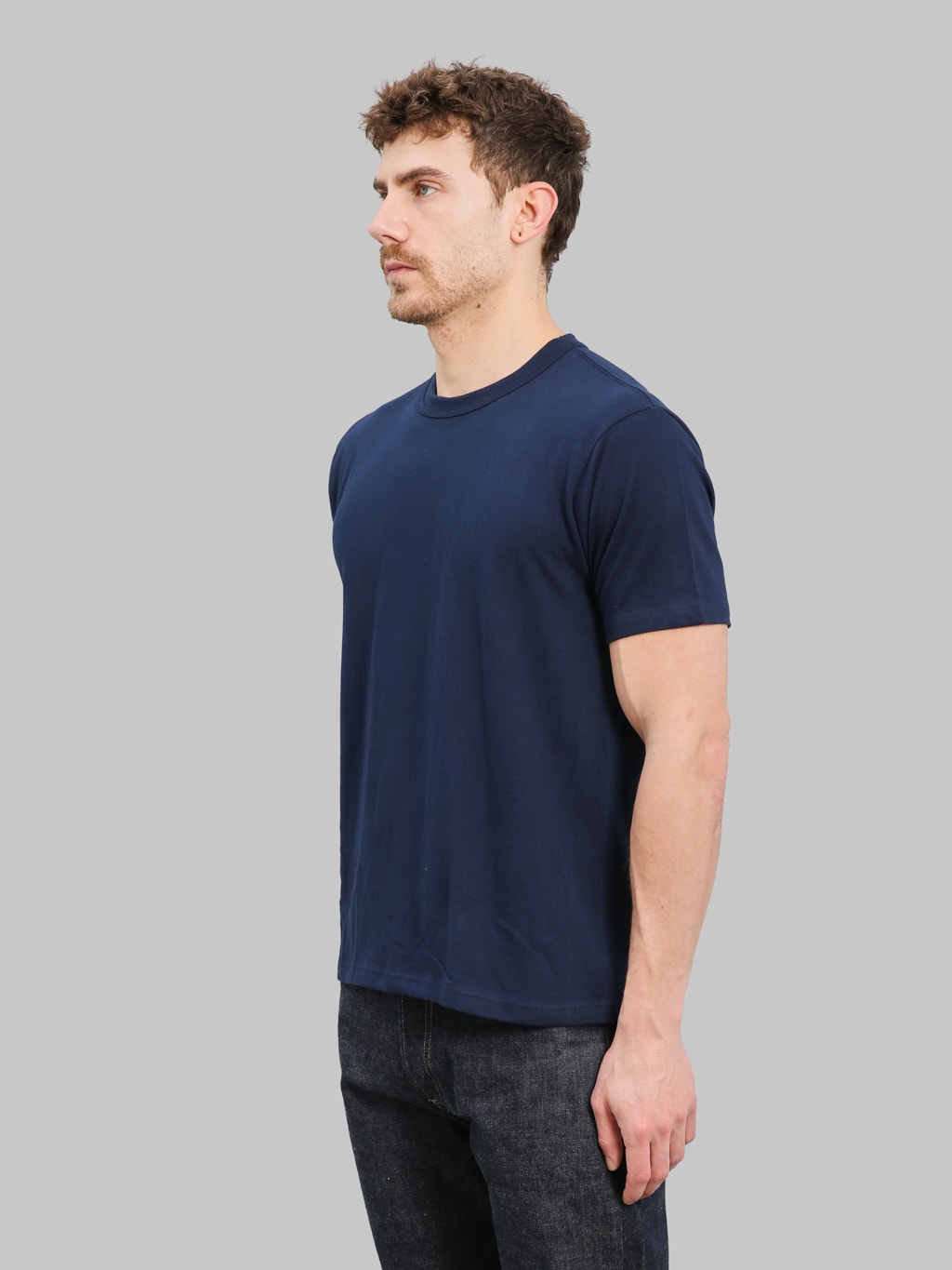 whitesville tubular t-shirt navy 2 pack side