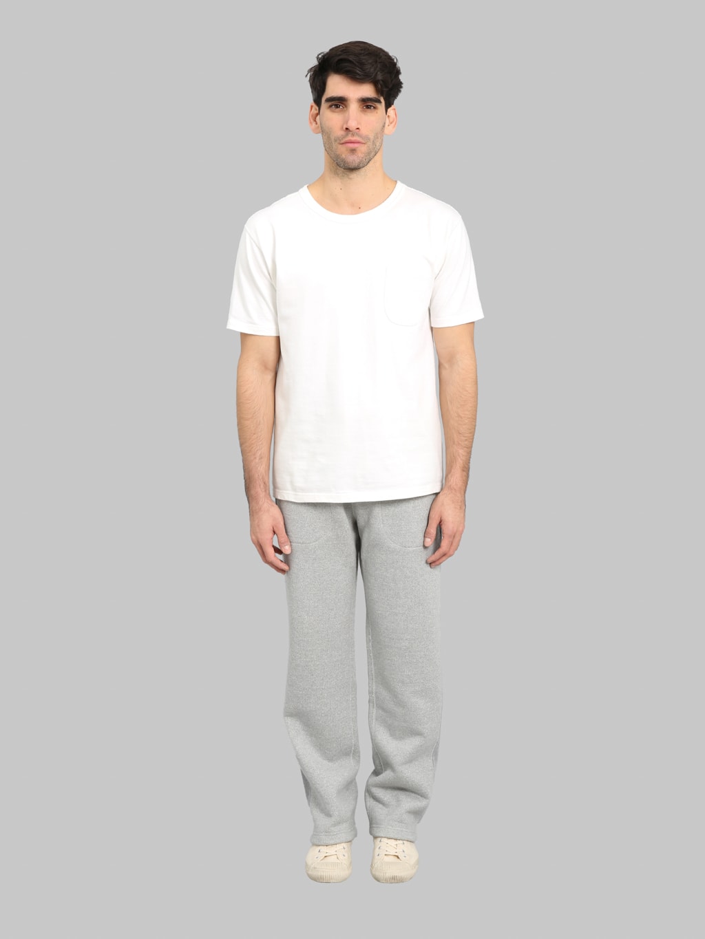 Wonder Looper 876gsm Double Heavyweight French Terry Sweatpants Heather Grey