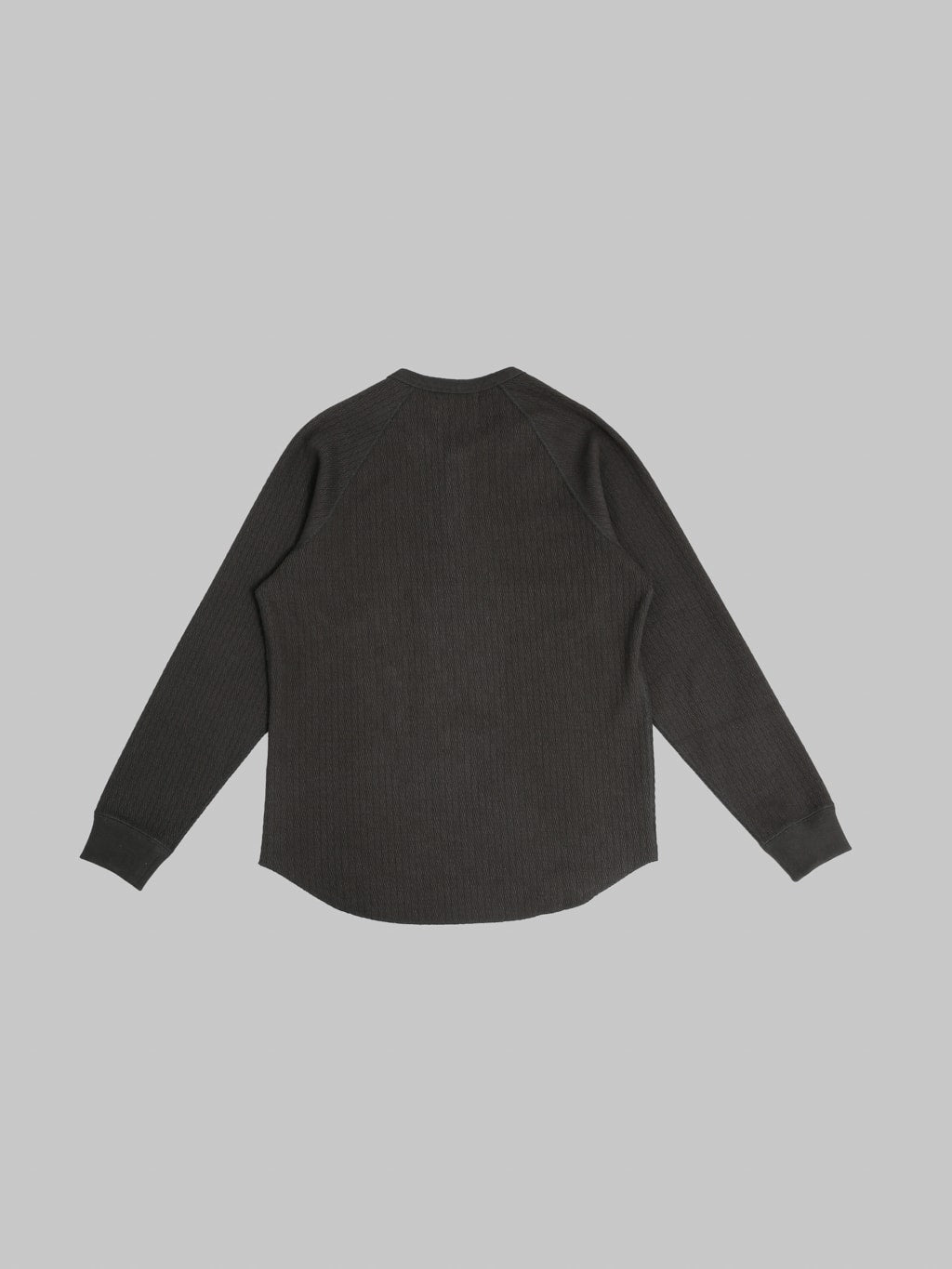 Wonder Looper Cashmere Blend Honeycomb Henley Sumi Black