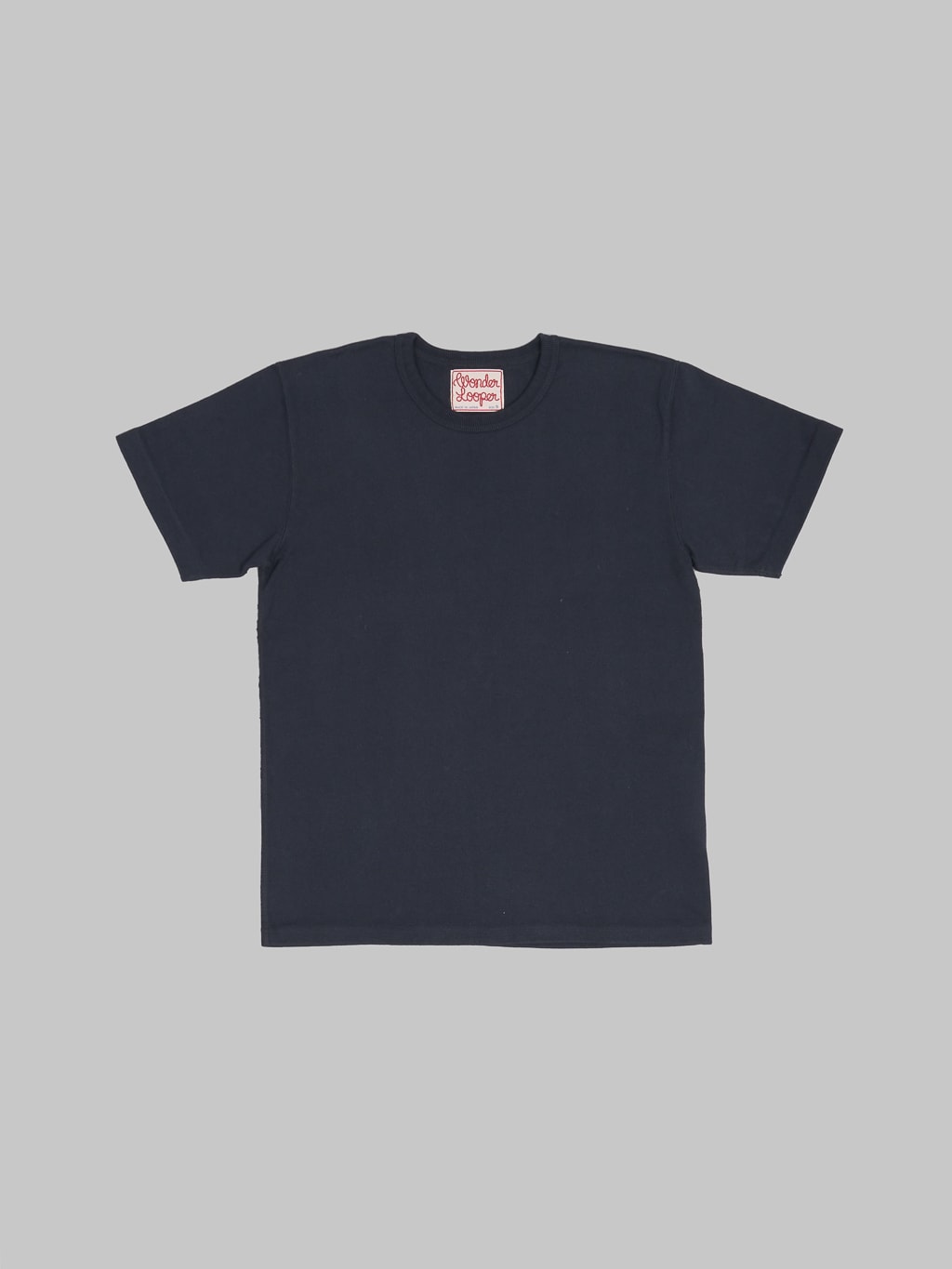 wonder looper crewneck Tshirt Double Heavyweight navy front