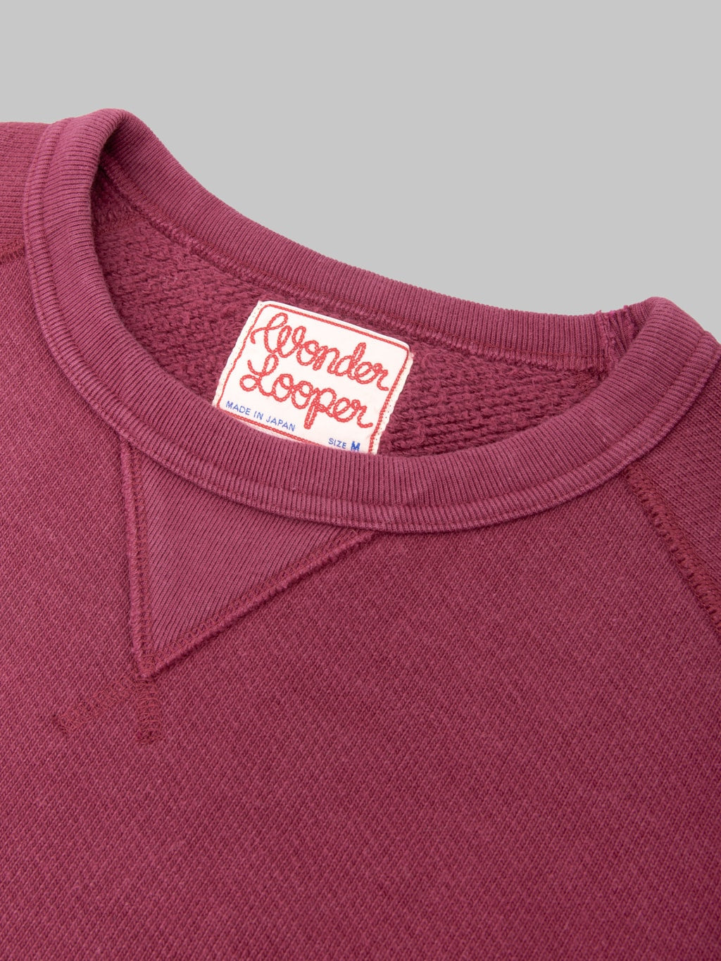 Wonder Looper Pullover Crewneck 876gsm Double Heavyweight French Terry Burgundy