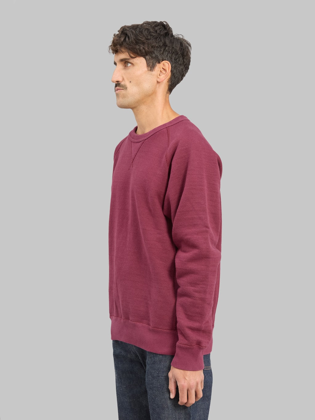 Wonder Looper Pullover Crewneck 876gsm Double Heavyweight French Terry Burgundy