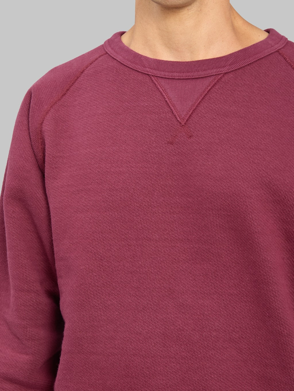 Wonder Looper Pullover Crewneck 876gsm Double Heavyweight French Terry Burgundy