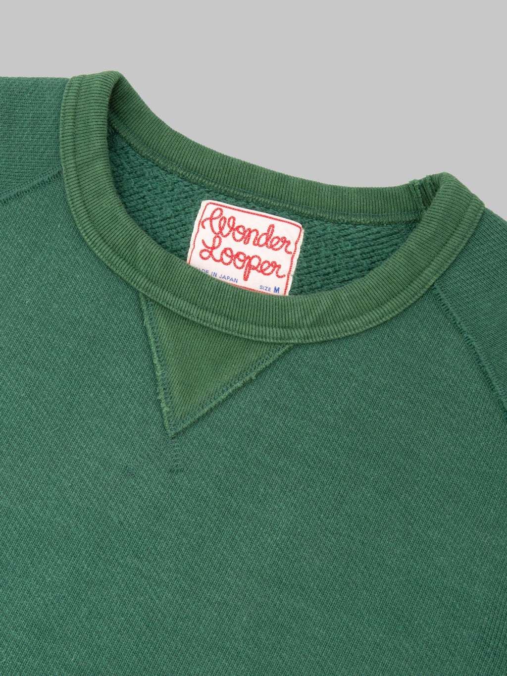 Wonder Looper Pullover Crewneck 876gsm Double Heavyweight French Terry Racing Green