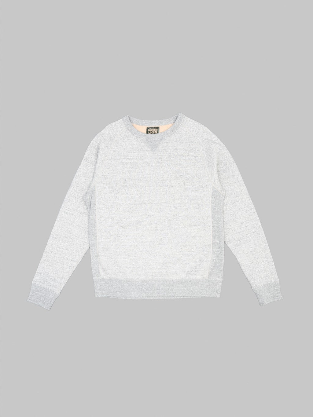 Wonder Looper Pullover Crewneck Fleeced Foxfibre Heather Grey front