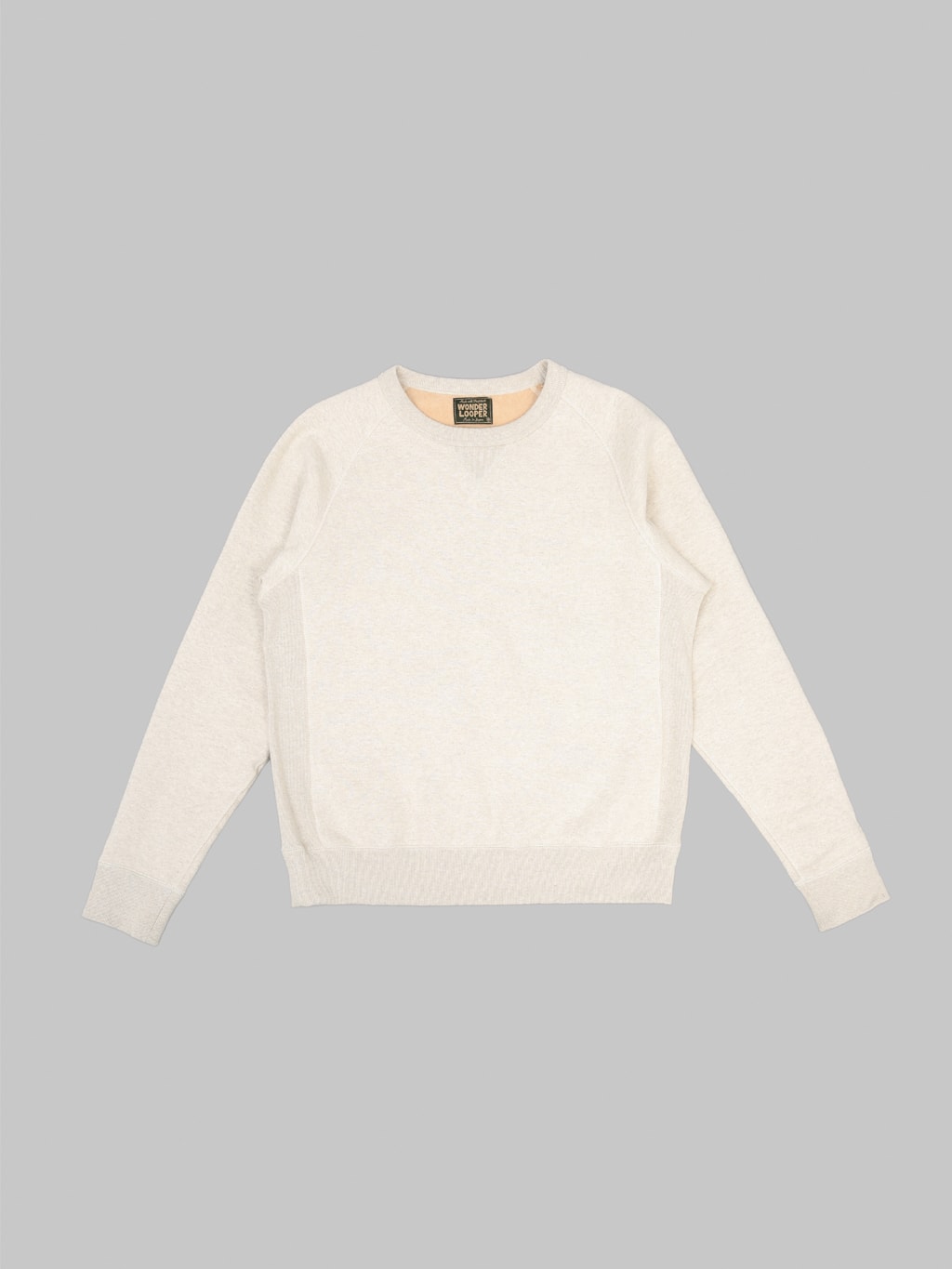 Wonder Looper Pullover Crewneck Fleeced Foxfibre Heather oatmeal front