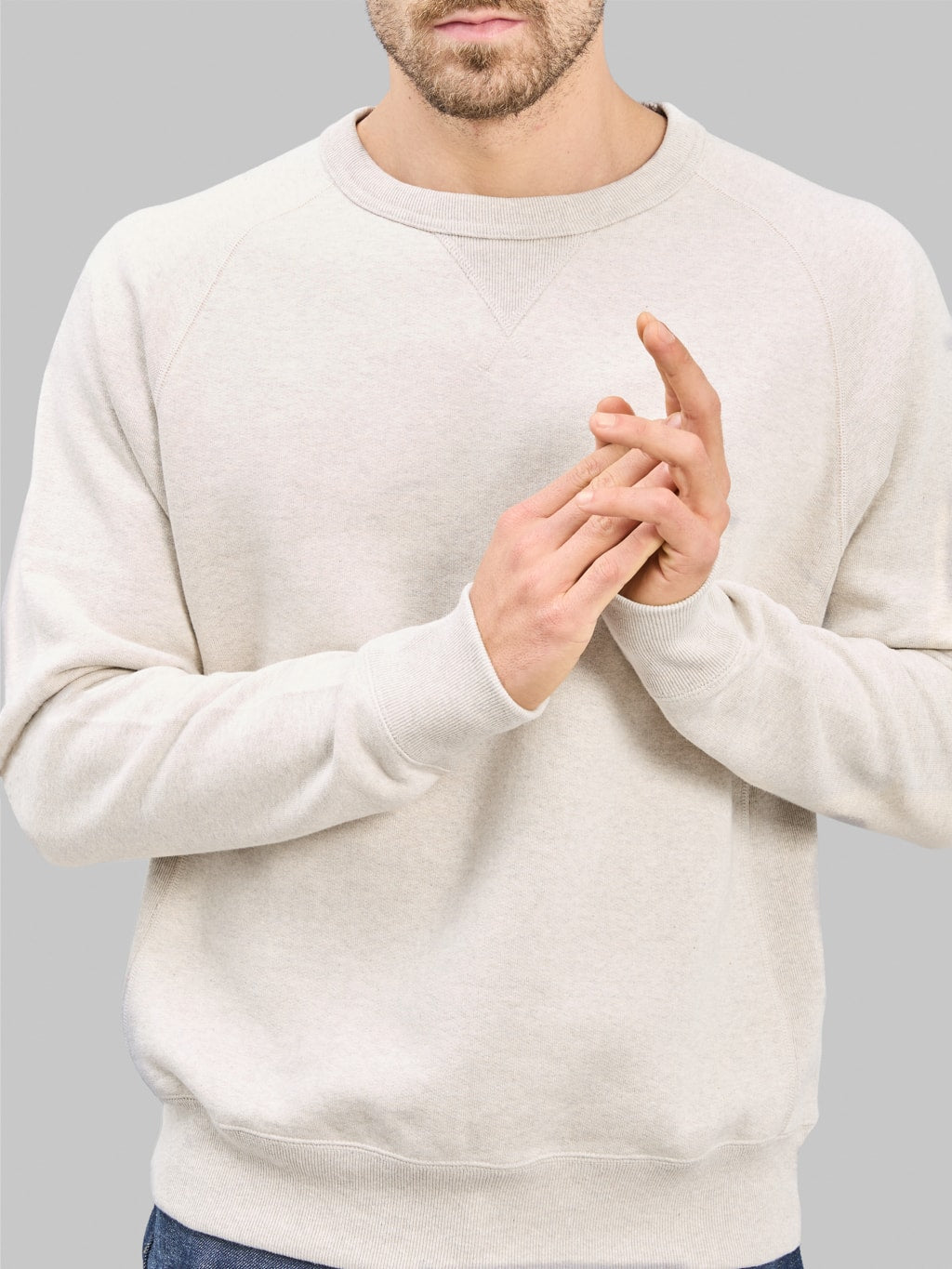 Wonder Looper Pullover Crewneck Fleeced Foxfibre Heather japanese made