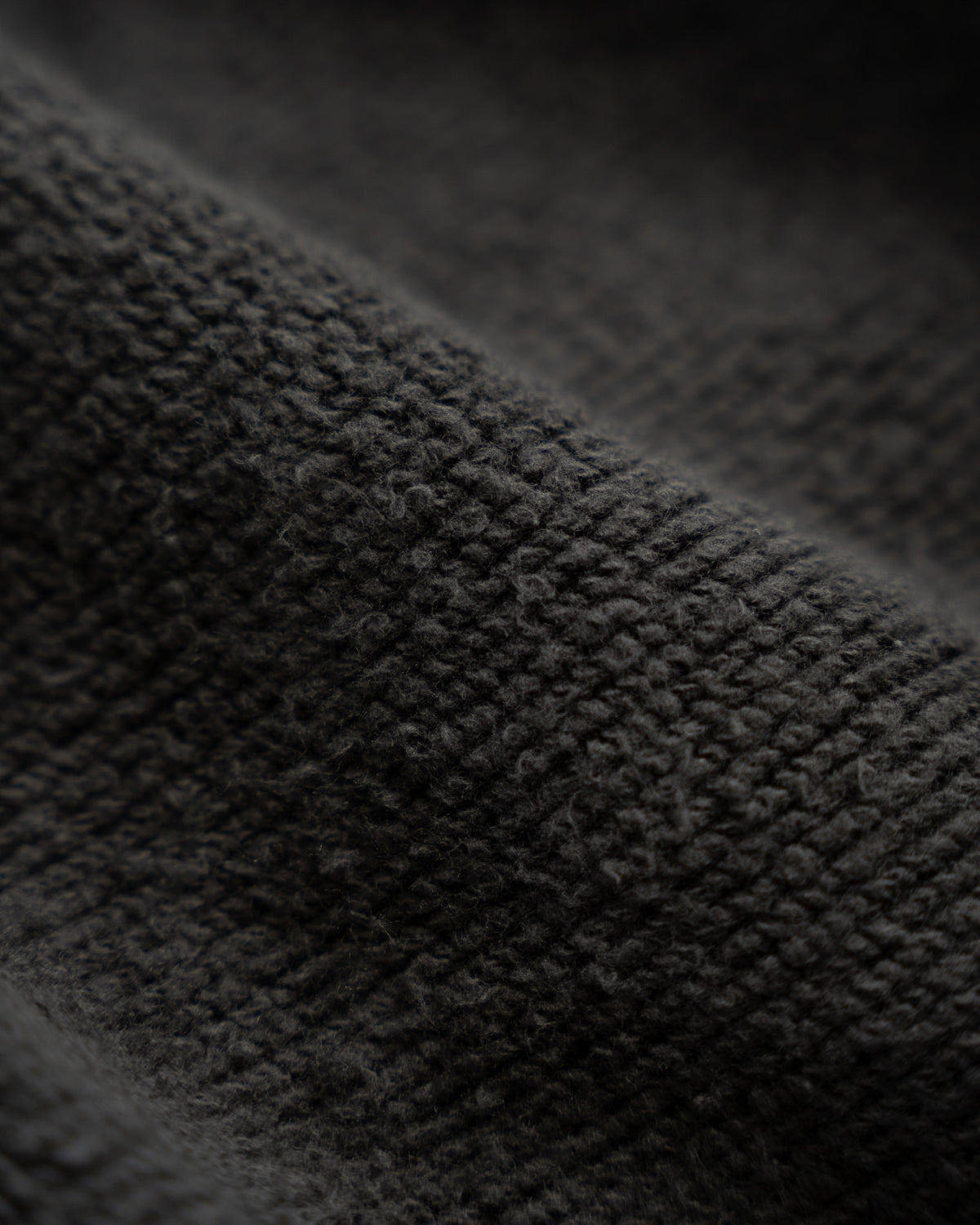 Wonder Looper Pullover Crewneck 876gsm Double Heavyweight French Terry Sumi Black