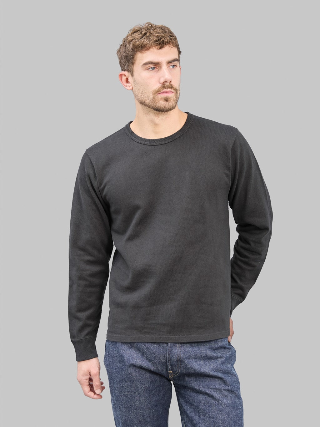 Wonder Looper Double Heavyweight Long Sleeve TShirt Sumi styled