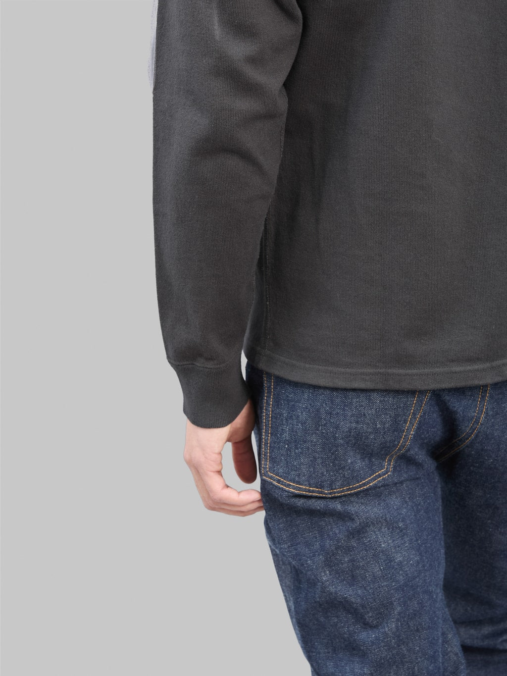 Wonder Looper Double Heavyweight Long Sleeve TShirt Sumi cuff