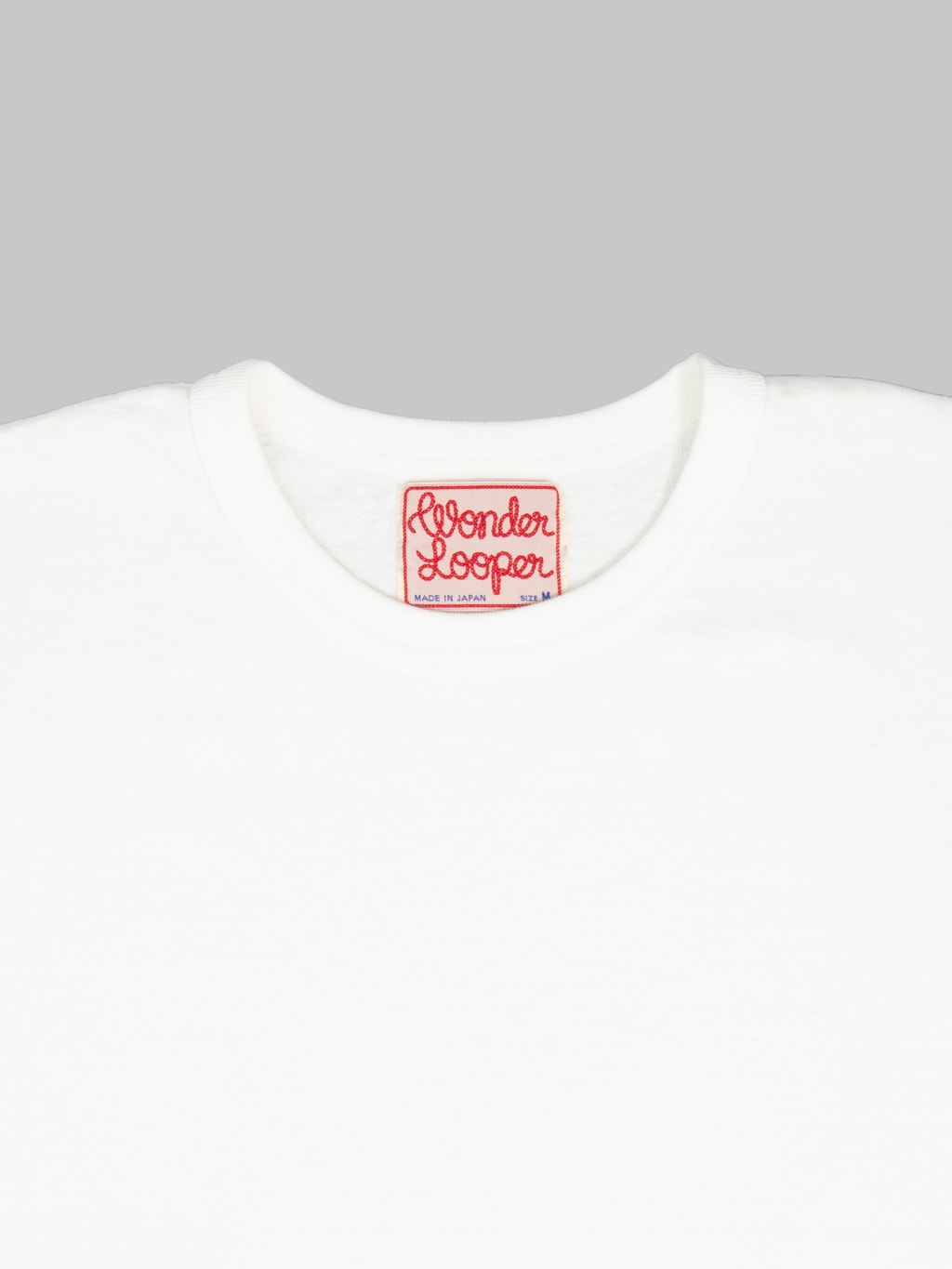 Wonder Looper ELS Recycled Cotton Slub Crewneck T-Shirt White