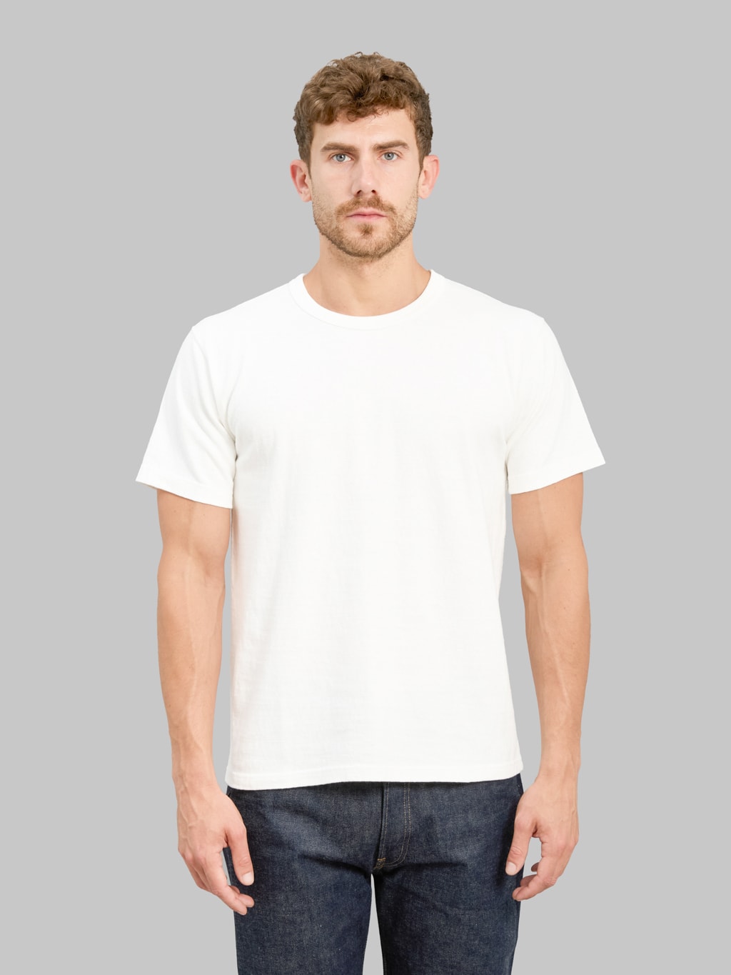 Wonder Looper ELS Recycled Cotton Slub Crewneck T-Shirt White