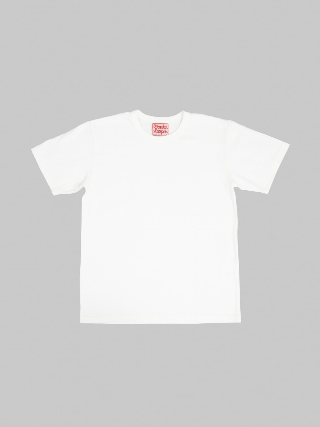 Wonder Looper ELS Recycled Cotton Slub Crewneck T-Shirt White