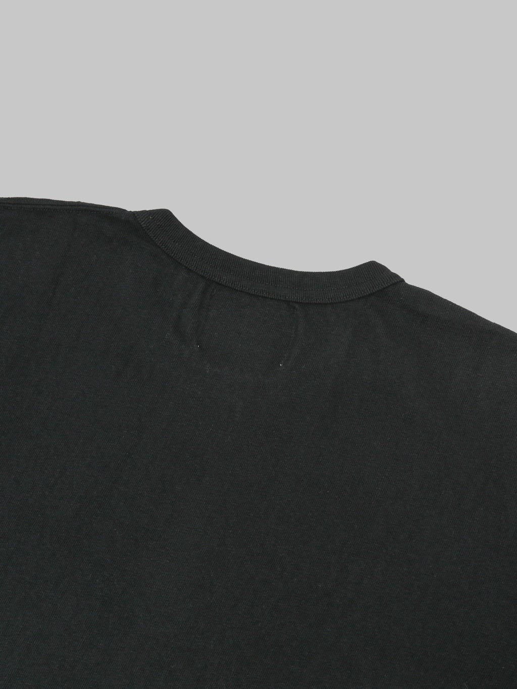 Wonder Looper ELS Recycled Cotton Slub Crewneck TShirt Black collar