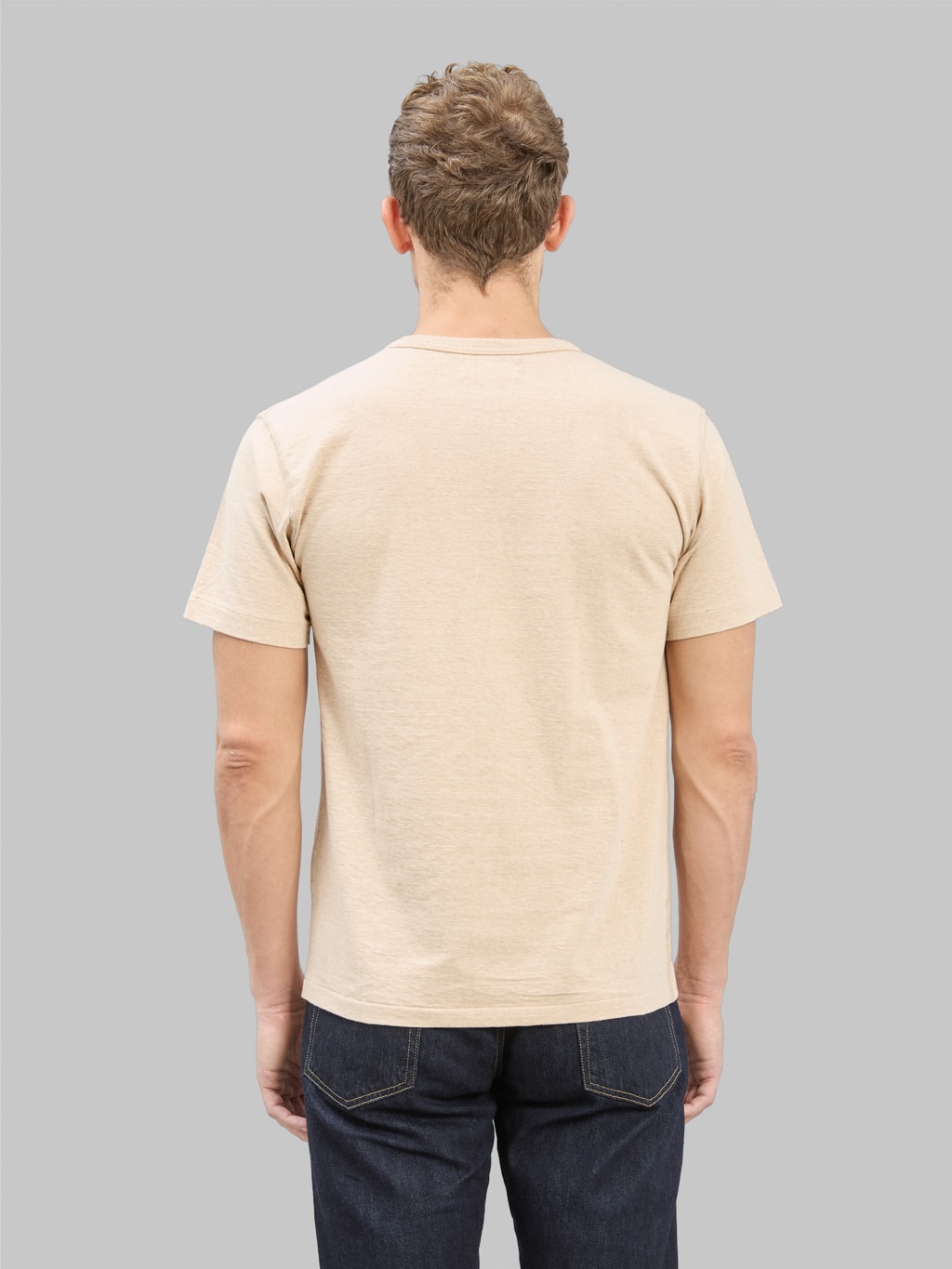 Wonder Looper Foxfibre Tsuriami Crewneck TShirt Coyote 15 back look
