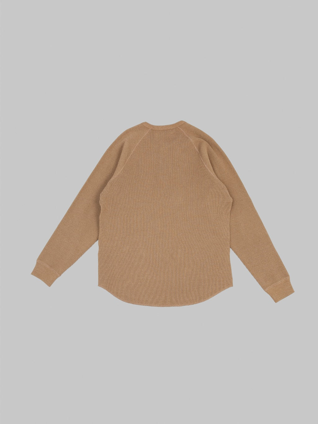 Wonder Looper Iron Mordant Foxfibre Heavyweight Waffle Henley Coyote 80 back