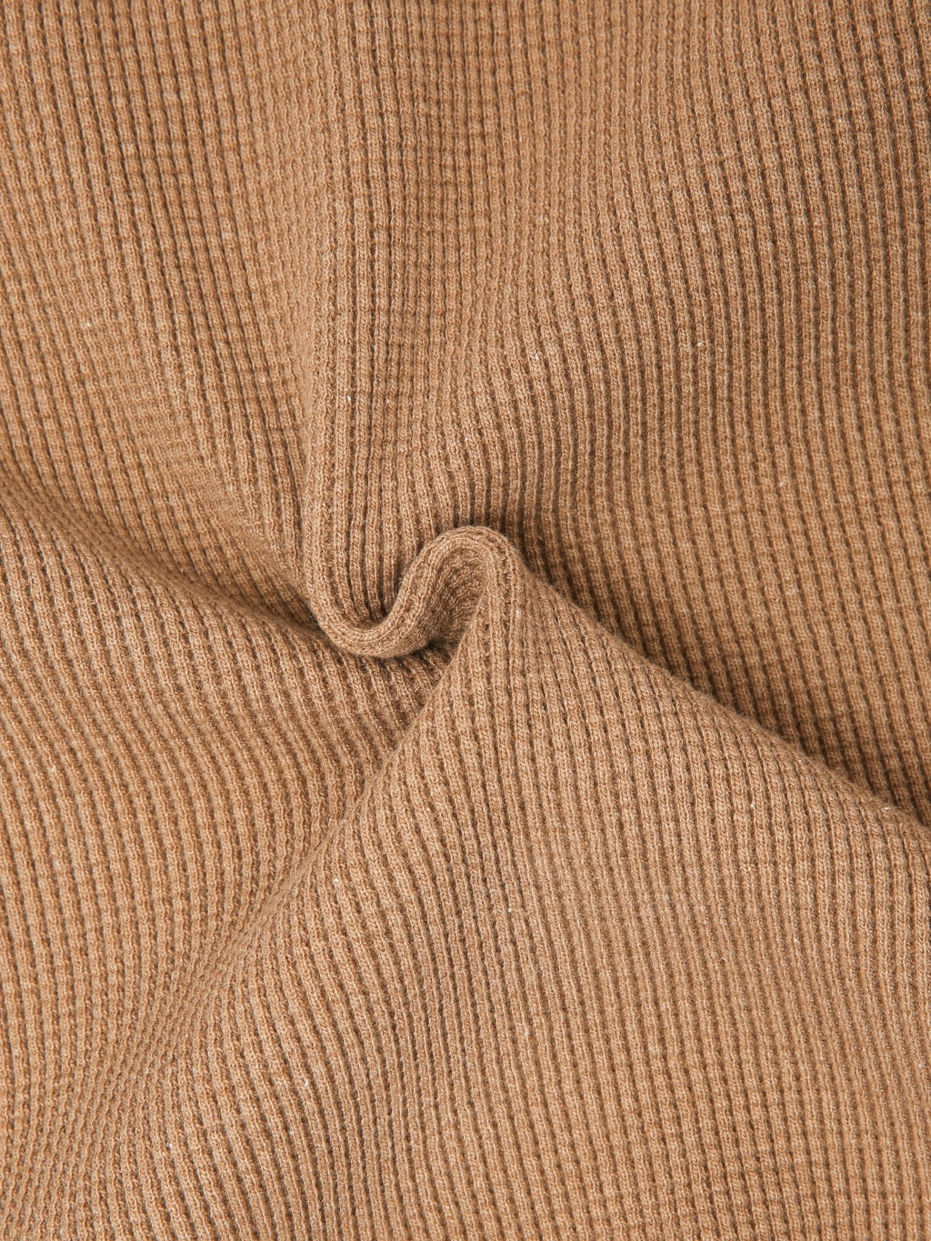 Wonder Looper Iron Mordant Foxfibre Heavyweight Waffle Henley Coyote 80 texture