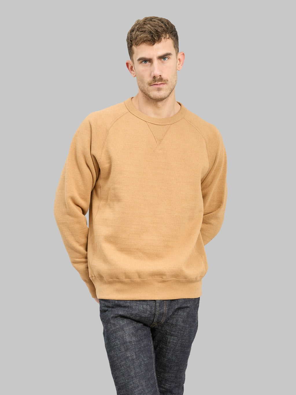 wonder looper pullover crewneck double heavyweight french terry foxfibre coyote styled