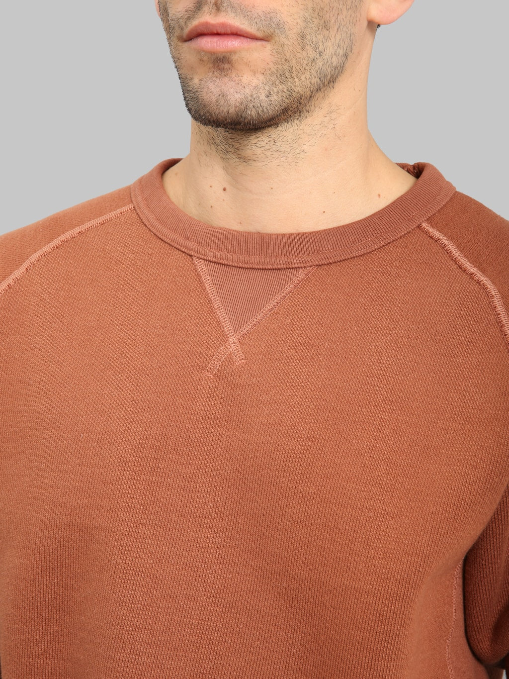 Wonder Looper Pullover Crewneck 876gsm Double Heavyweight French Terry Rust