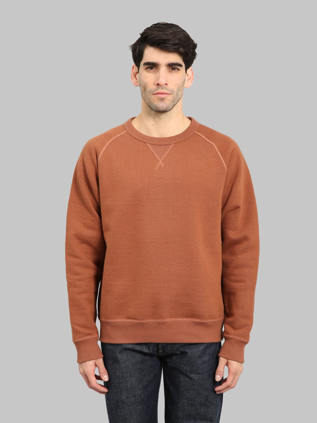 Wonder Looper Pullover Crewneck 876gsm Double Heavyweight French Terry Rust