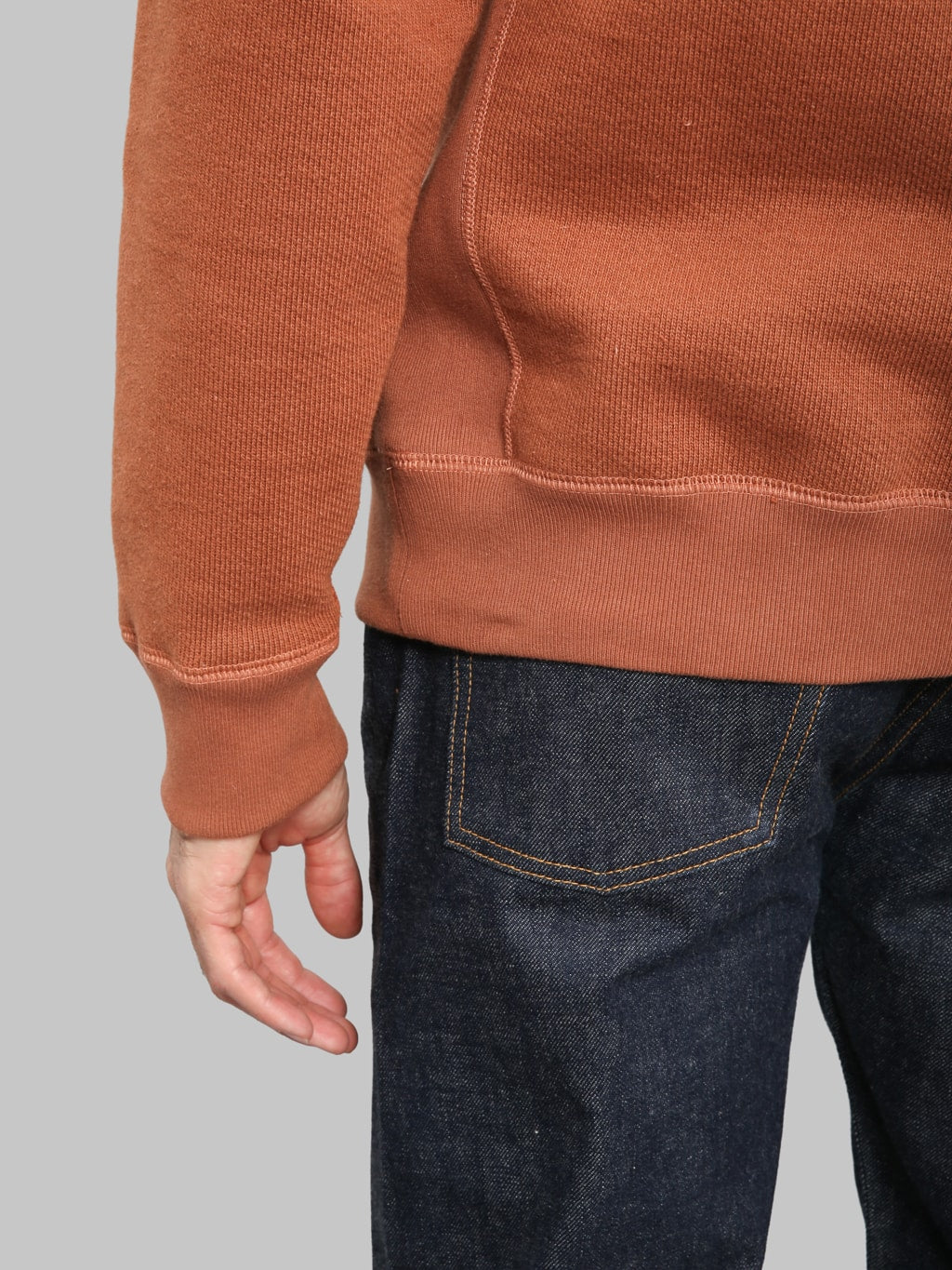 Wonder Looper Pullover Crewneck 876gsm Double Heavyweight French Terry Rust