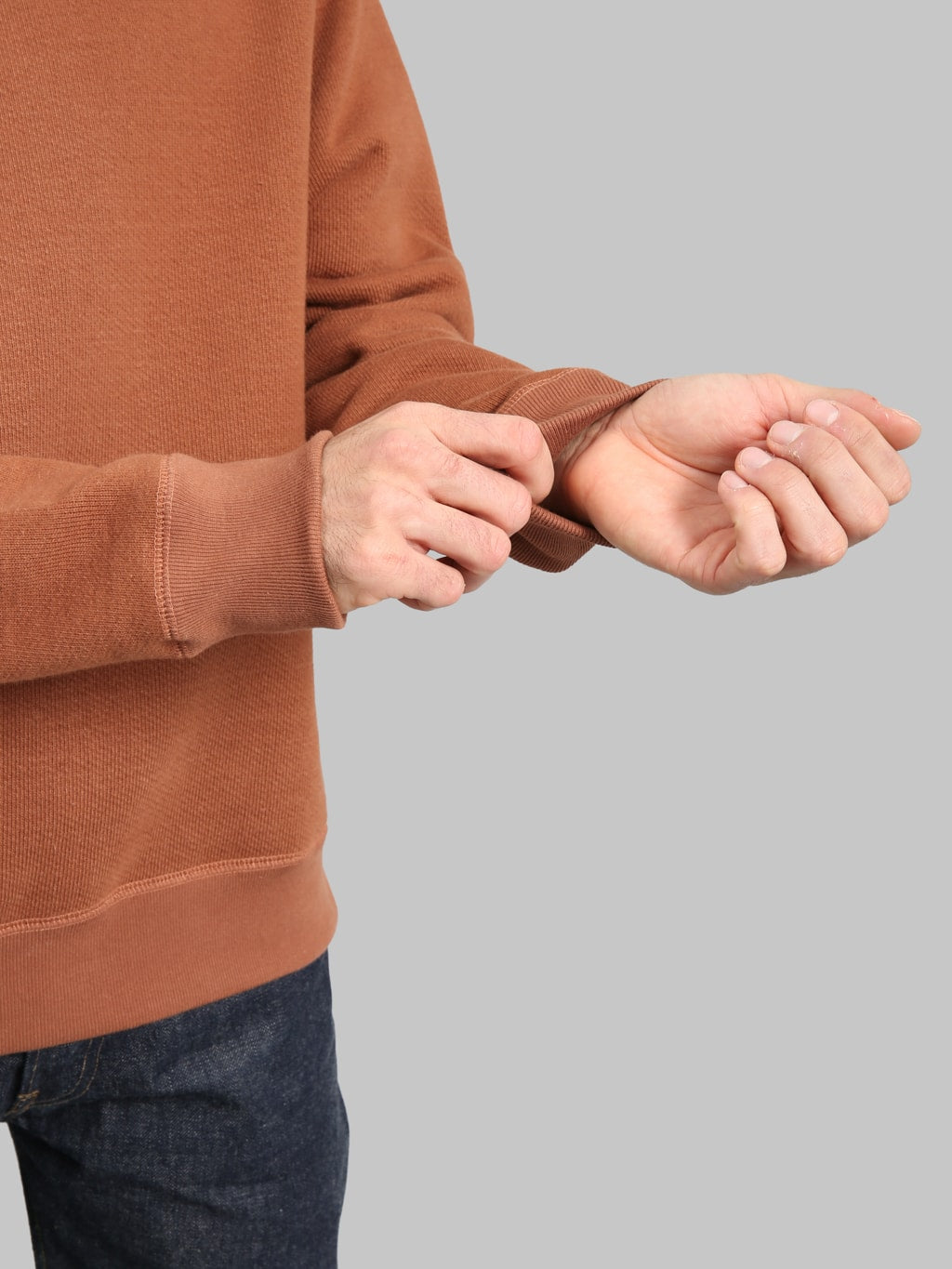 Wonder Looper Pullover Crewneck 876gsm Double Heavyweight French Terry Rust