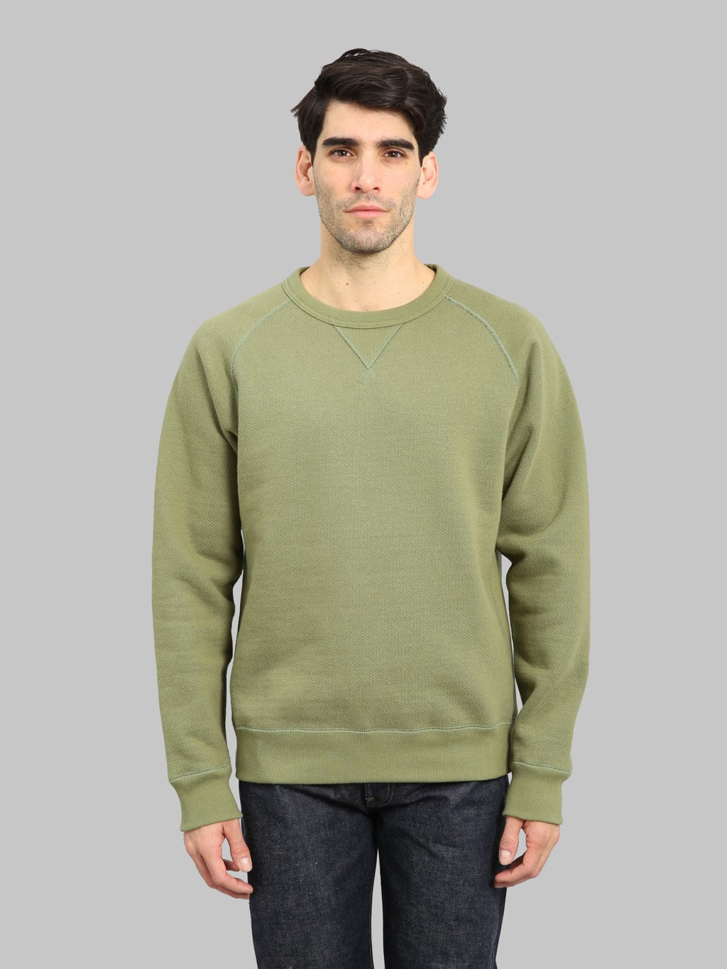 Wonder Looper 876gsm Double Heavyweight French Terry Sage Crewneck