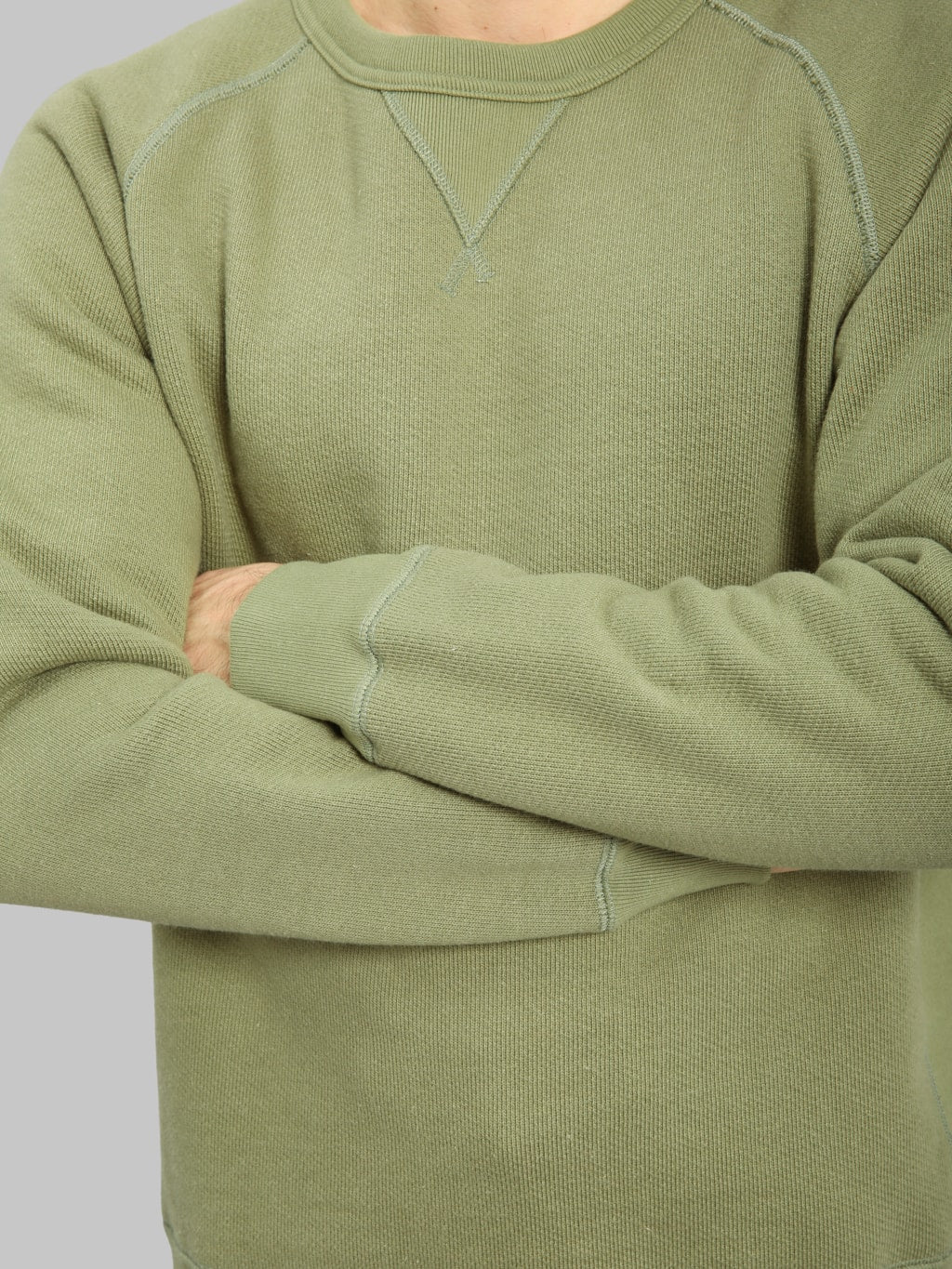 Wonder Looper Pullover Crewneck 876gsm Double Heavyweight French Terry Sage