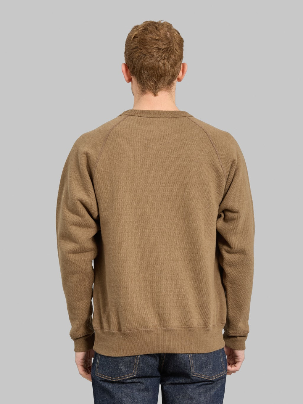 Wonder Looper Pullover Crewneck Iron Mordant Foxfibre® Double Heavyweight French Terry Coyote 80