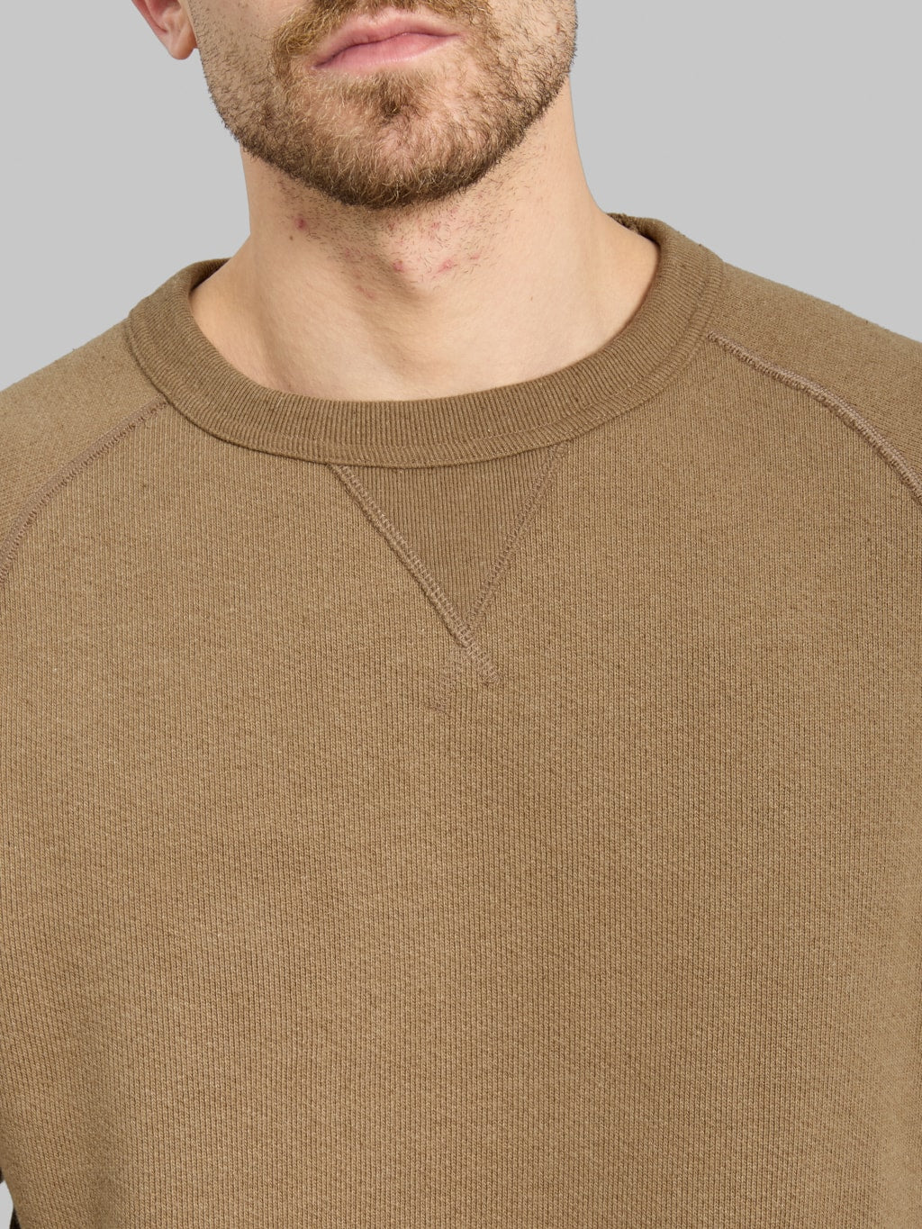 Wonder Looper Pullover Crewneck Iron Mordant Foxfibre® Double Heavyweight French Terry Coyote 80