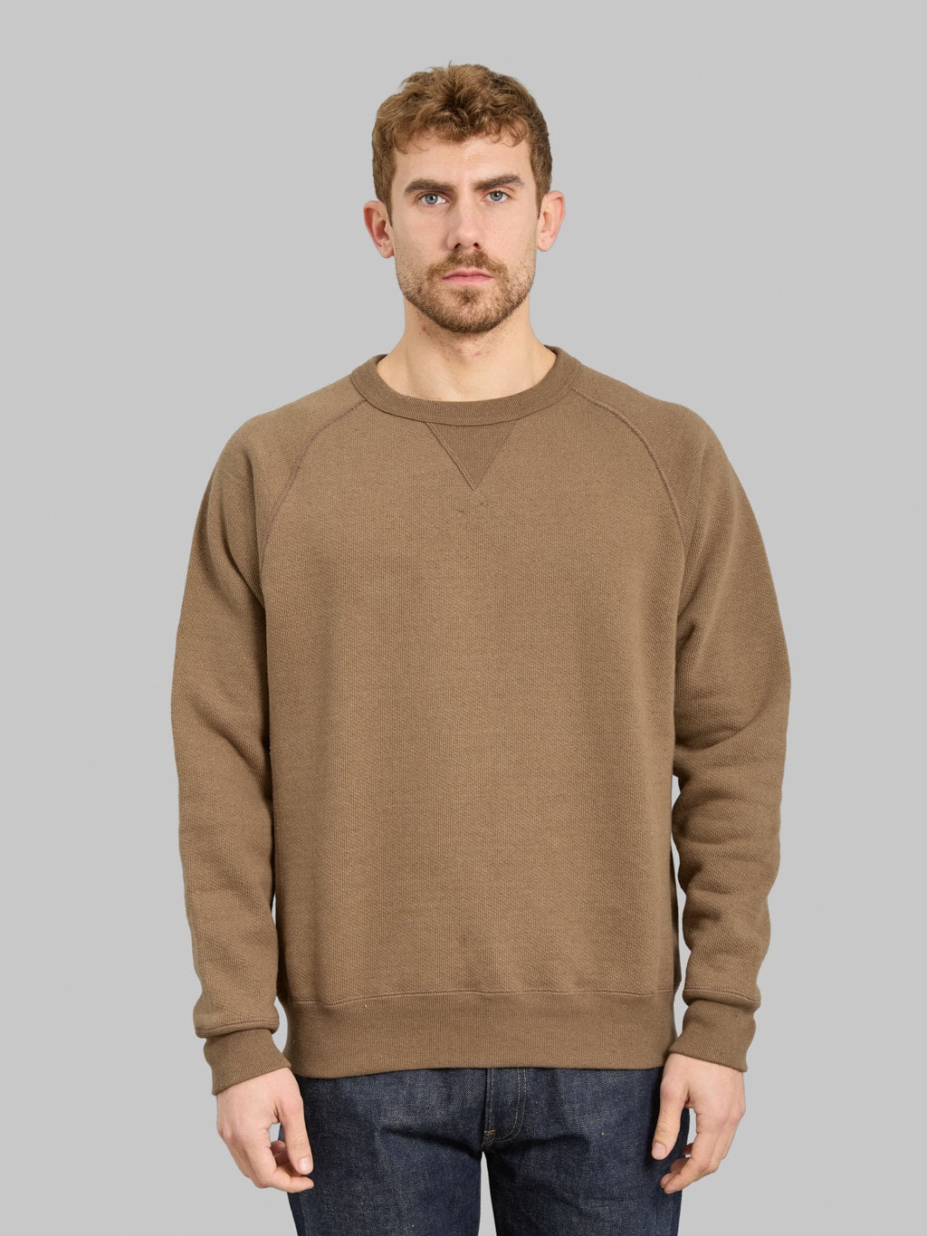 Wonder Looper Pullover Crewneck Iron Mordant Foxfibre® Double Heavyweight French Terry Coyote 80