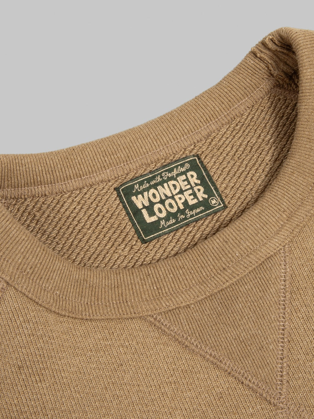 Wonder Looper Pullover Crewneck Iron Mordant Foxfibre® Double Heavyweight French Terry Coyote 80