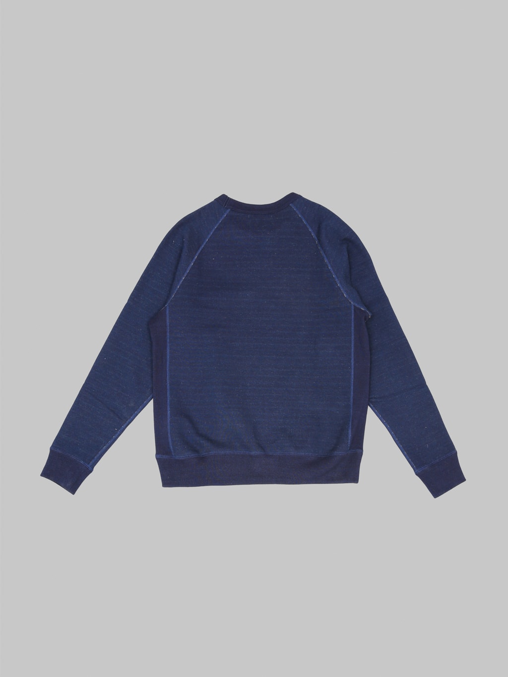 Wonder Looper Pullover Crewneck Real Indigo Blanket Striped French Terry back