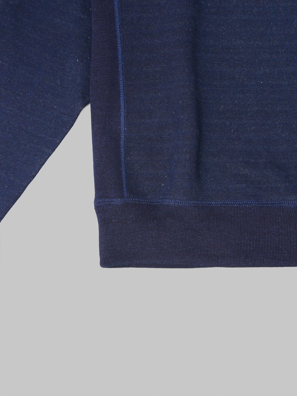 Wonder Looper Pullover Crewneck Real Indigo Blanket Striped French Terry rib