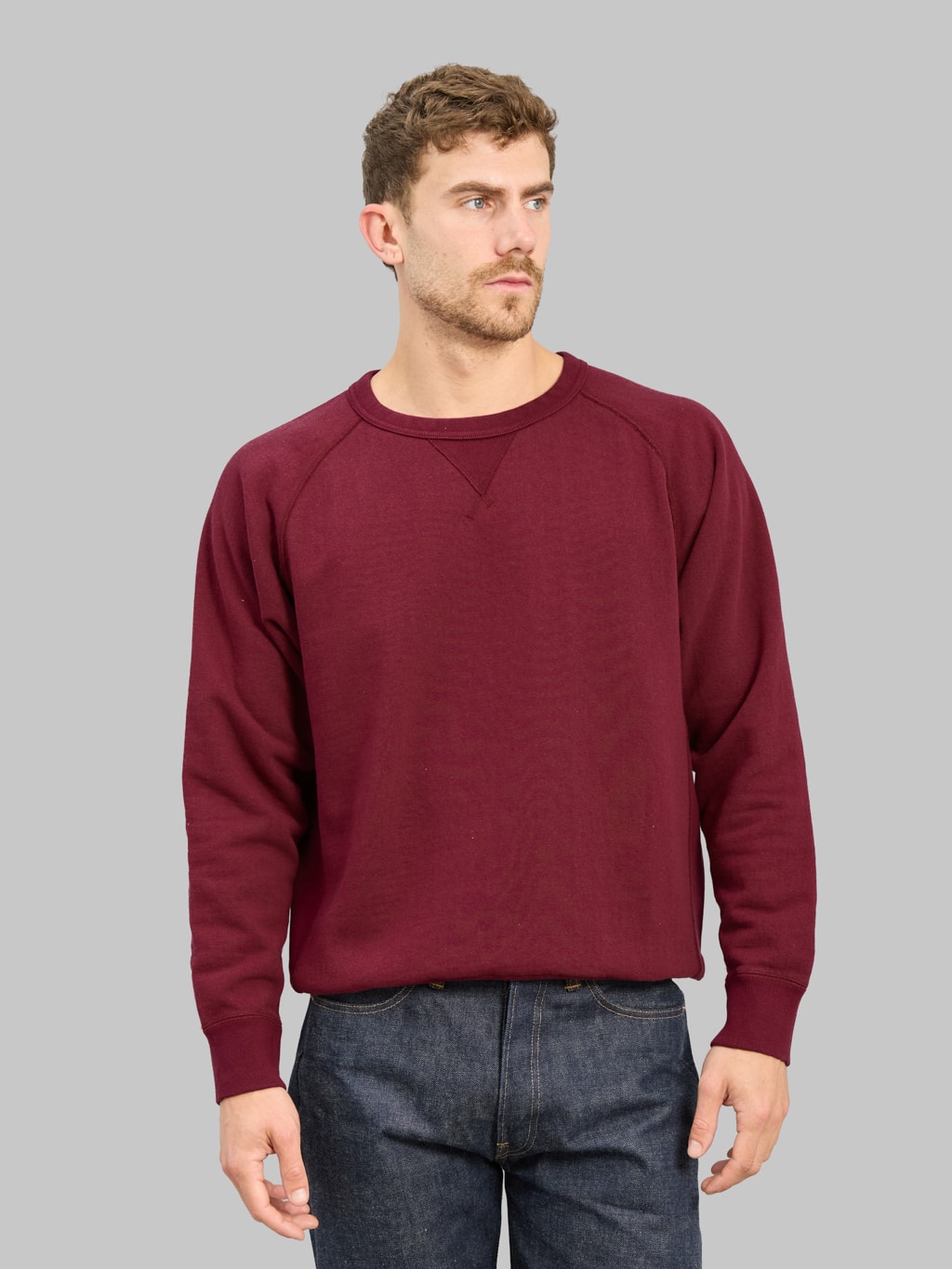 Wonder Looper Pullover Crewneck Super Looper French Terry Burgundy