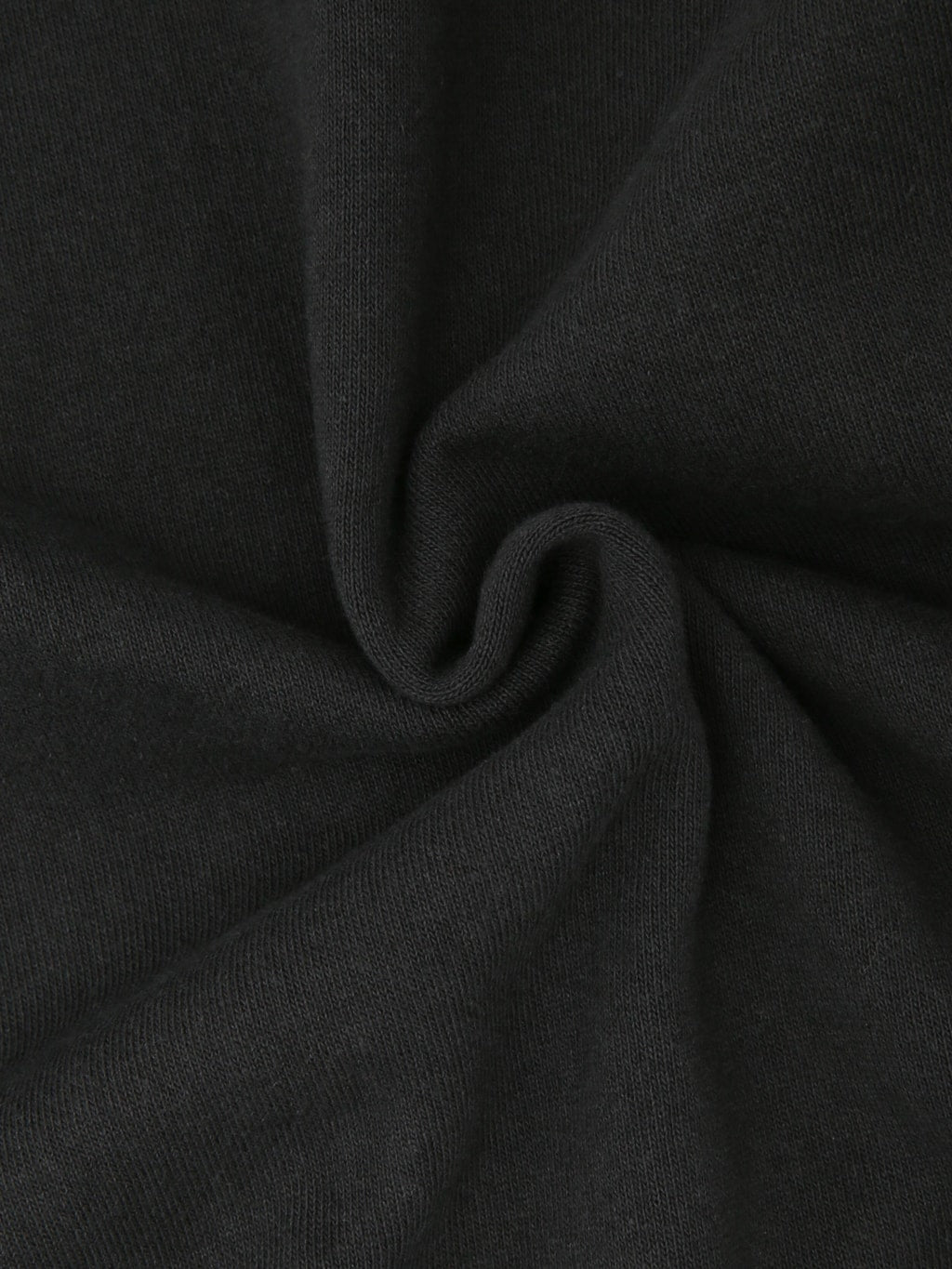 Wonder Looper Pullover Crewneck Super Looper French Terry Sumi Black cotton fabric