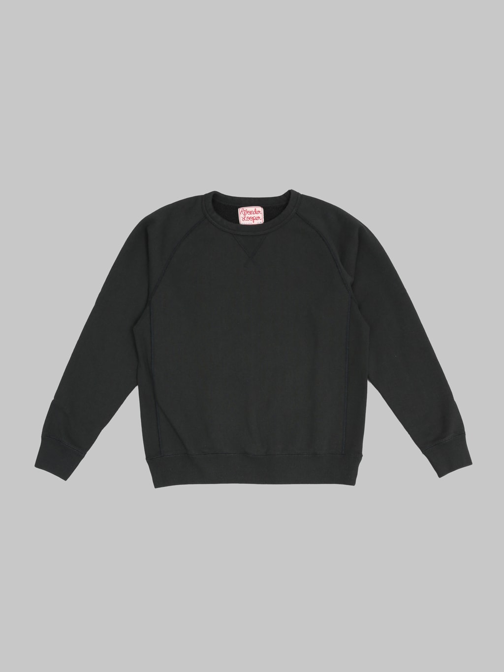 Wonder Looper Pullover Crewneck Super Looper French Terry Sumi Black