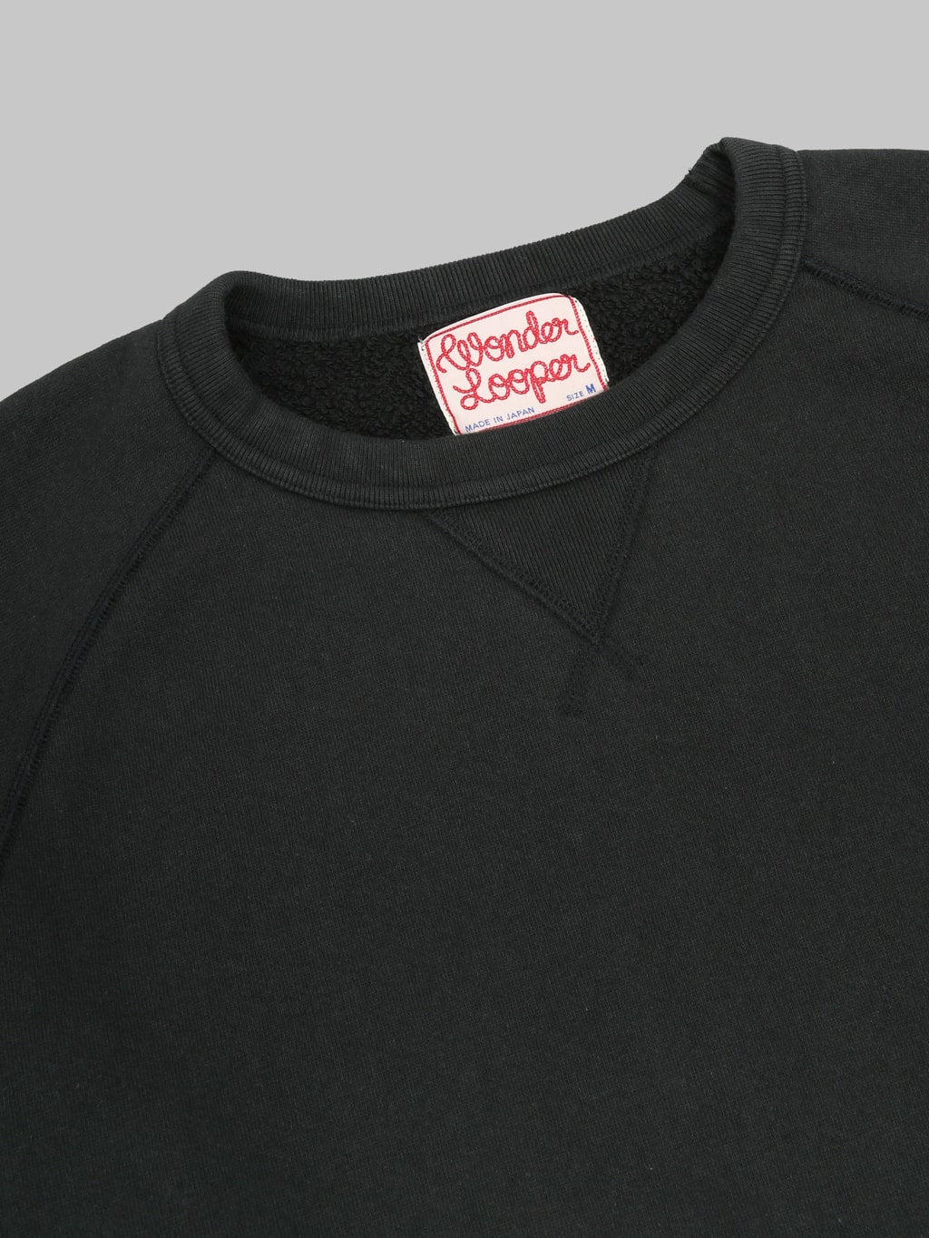 Wonder Looper Pullover Crewneck Super Looper French Terry Sumi Black tag label