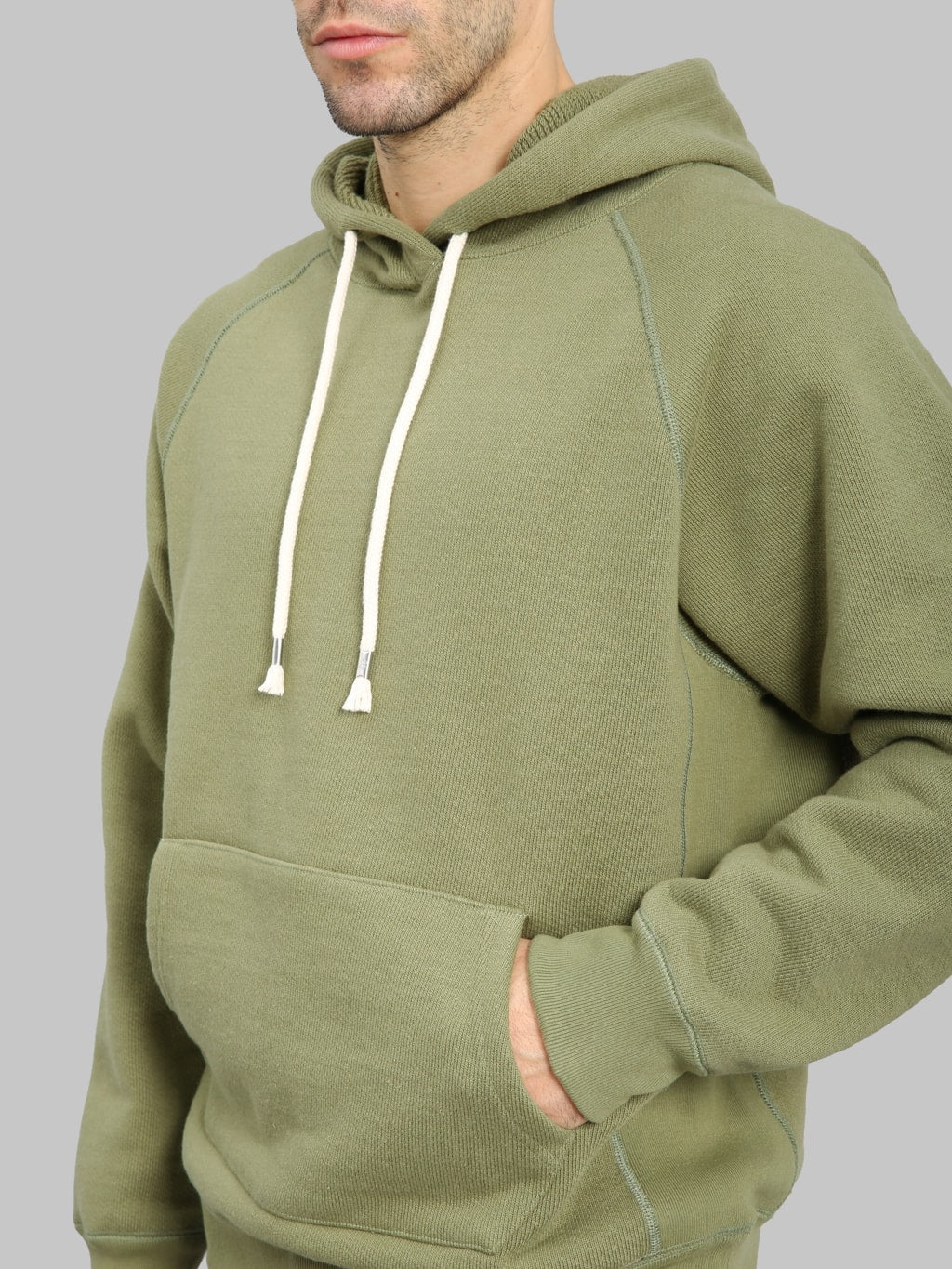 Wonder Looper Pullover Hoodie 876gsm Double Heavyweight French Terry Sage