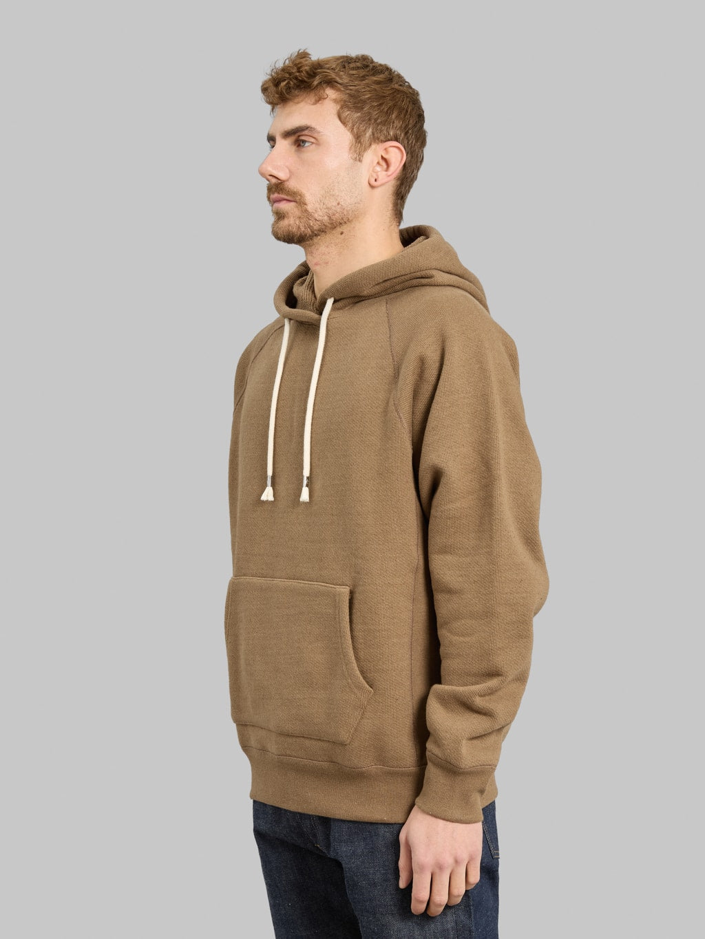 Wonder Looper Pullover Hoodie Iron Mordant Foxfibre® Double Heavyweight French Terry Coyote 80