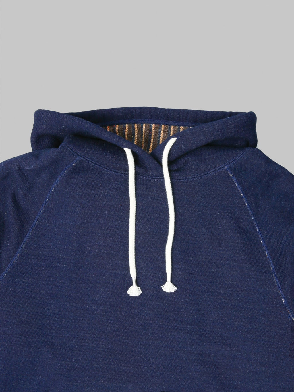 Wonder Looper Pullover Hoodie Real Indigo Blanket Striped French Terry cotton