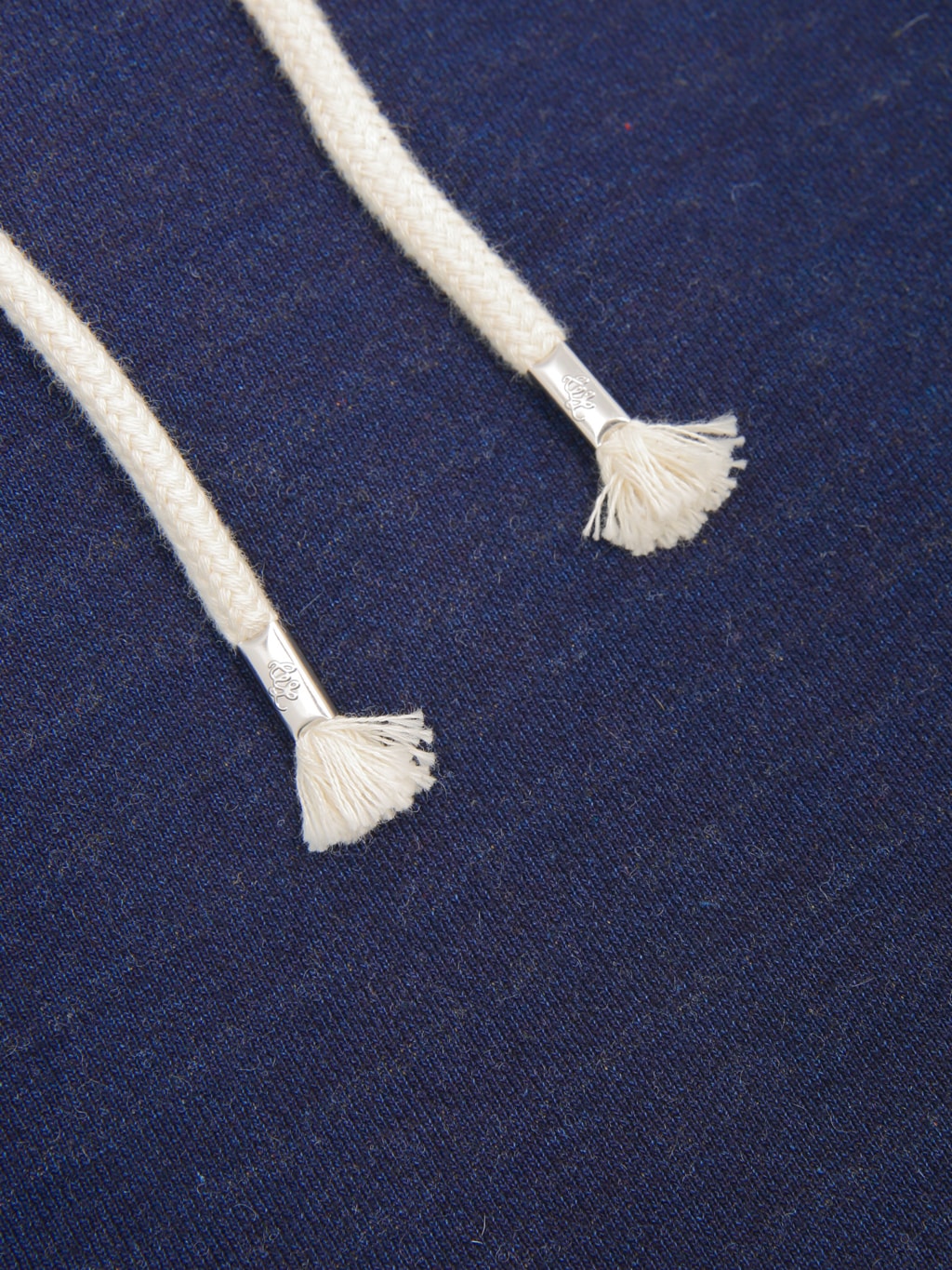 Wonder Looper Pullover Hoodie Real Indigo Blanket Striped French Terry cords closeup